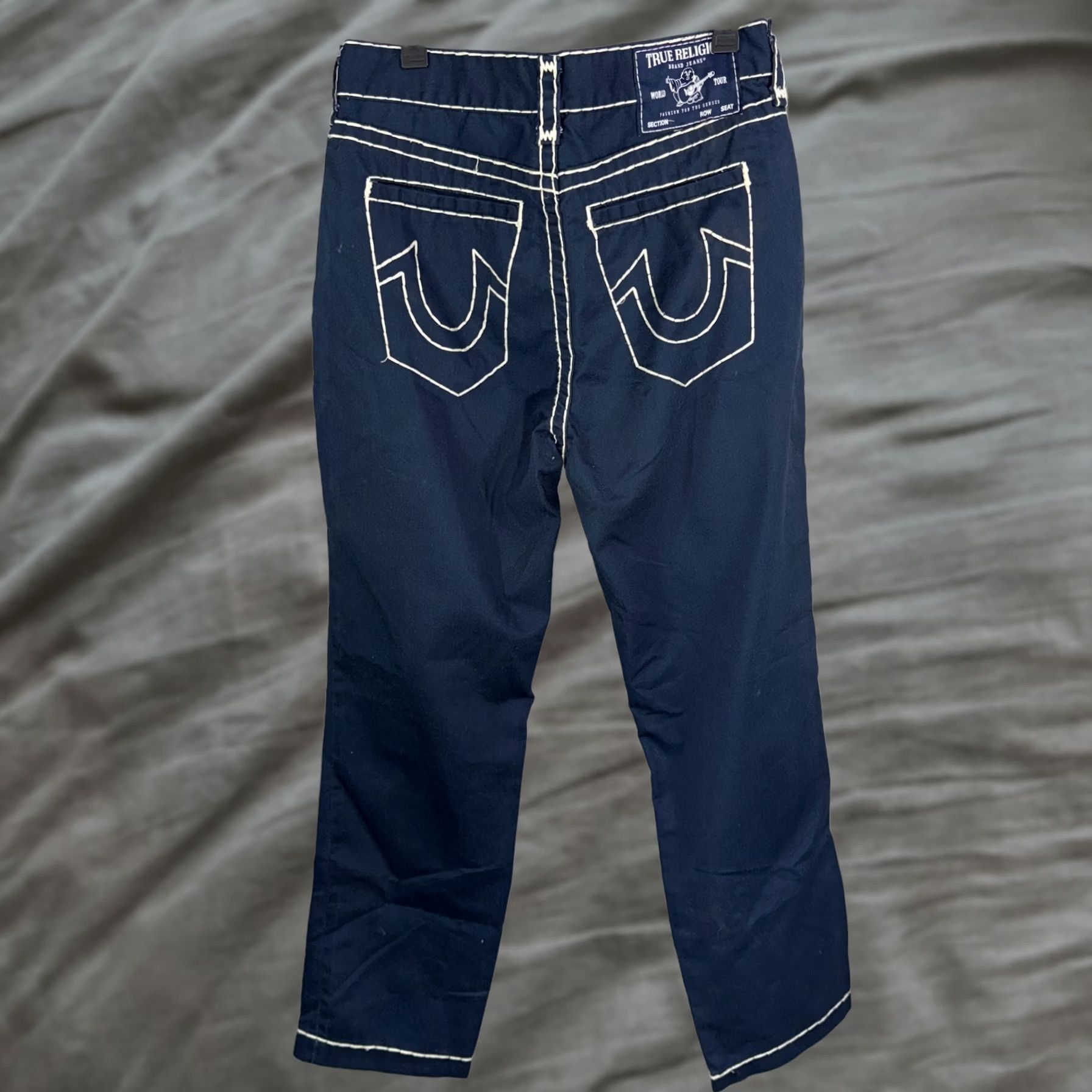 True Religion VINTAGE True Religion Jeans Mens 30 Blue Bobby Relaxed Baggy Contrast Stitch Streetwear Mens 30 Blue Bobby Relaxed Baggy Denim Jeans Size US 30 / EU 46 - 1 Thumbnail
