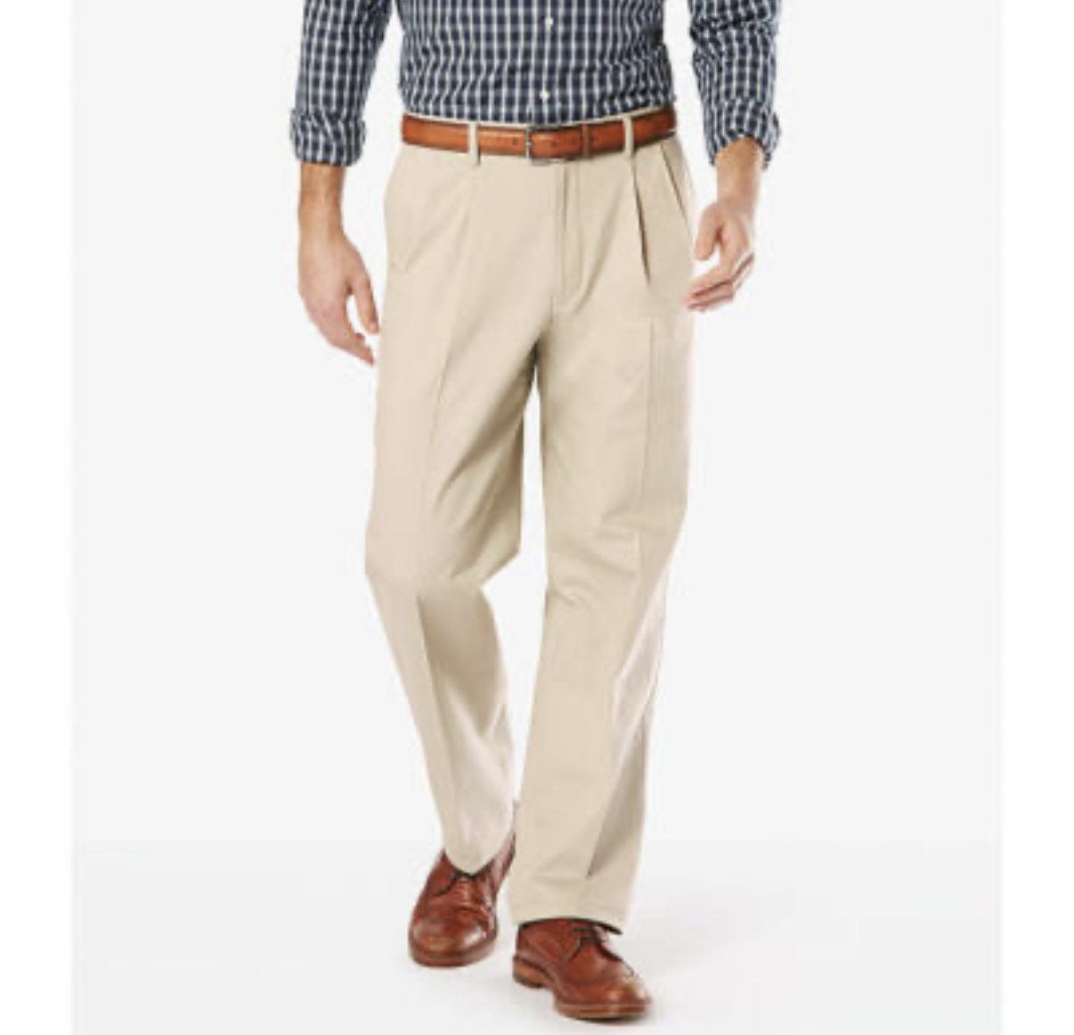 Dockers Dockers D3 Classic Pleated Front Preppy Chino Khakis 35x30 Size US 35 - 1 Thumbnail