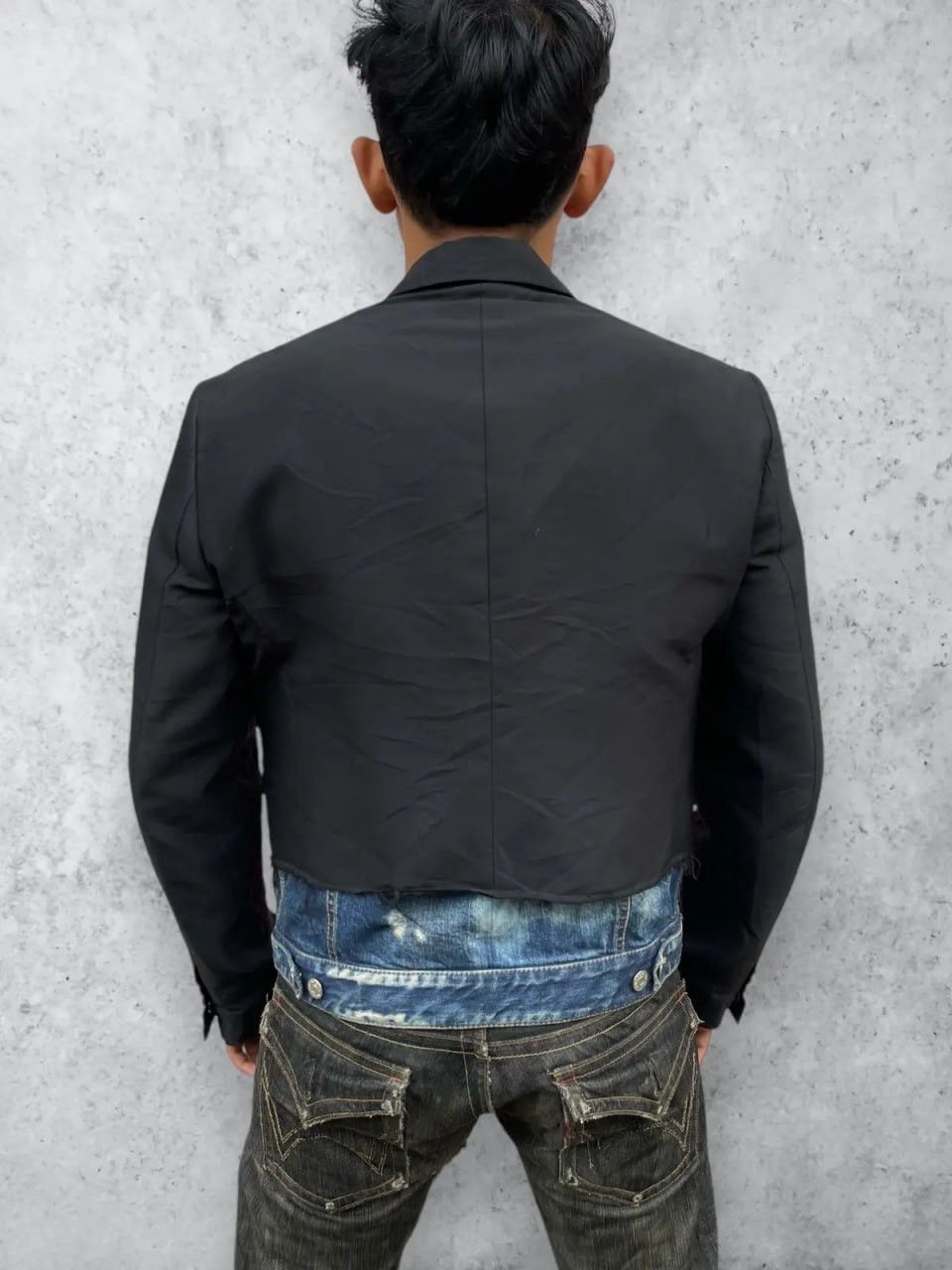 Dsquared2 Rare Dsquared2 AW17 Layered Blazer Distressed Denim Jacket Size US M / EU 48-50 / 2 - 20 Thumbnail