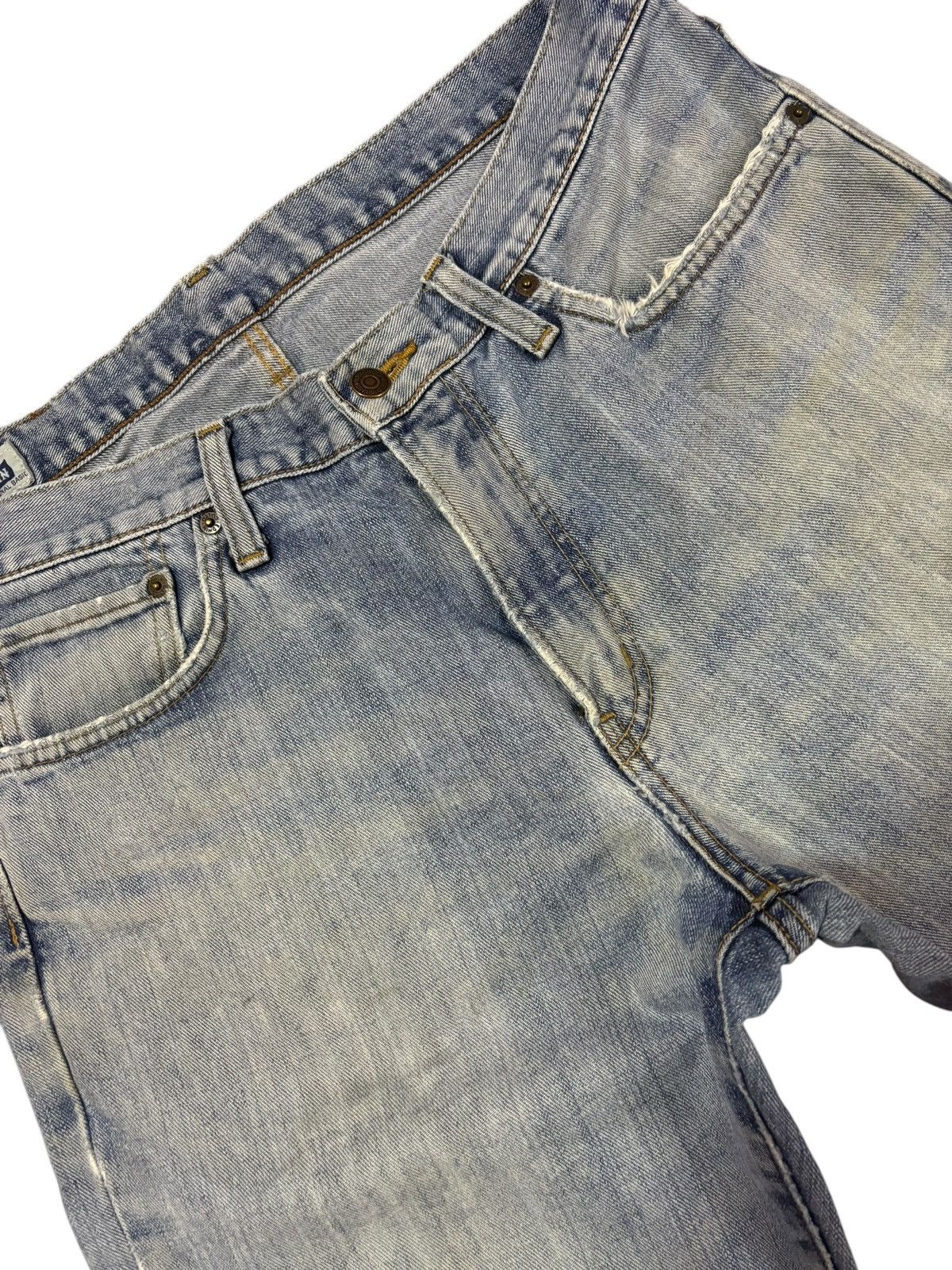 Edwin Vtg Edwin Japan 403 Distressed Jeans Size US 33 - 4 Thumbnail