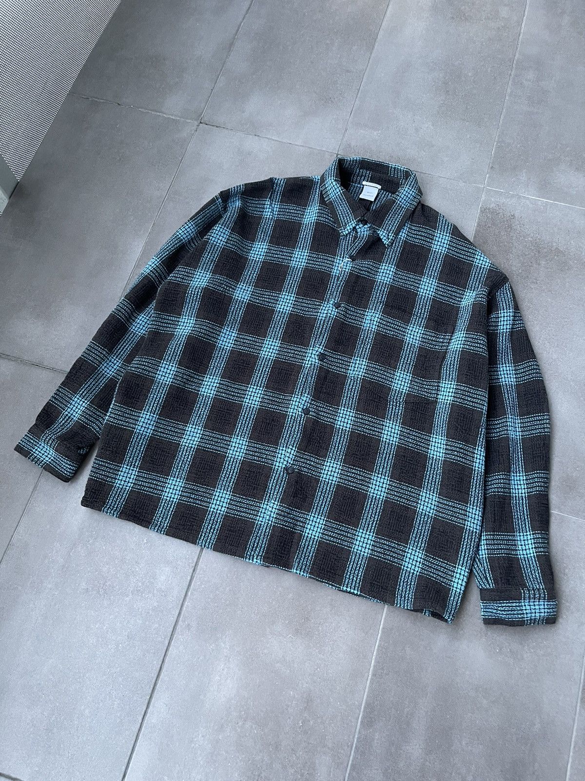 Won Hundred !DS! SS23 Won Hundred Maza Brown Blue Checker Flannel Shirt Size US L / EU 52-54 / 3 - 6 Thumbnail