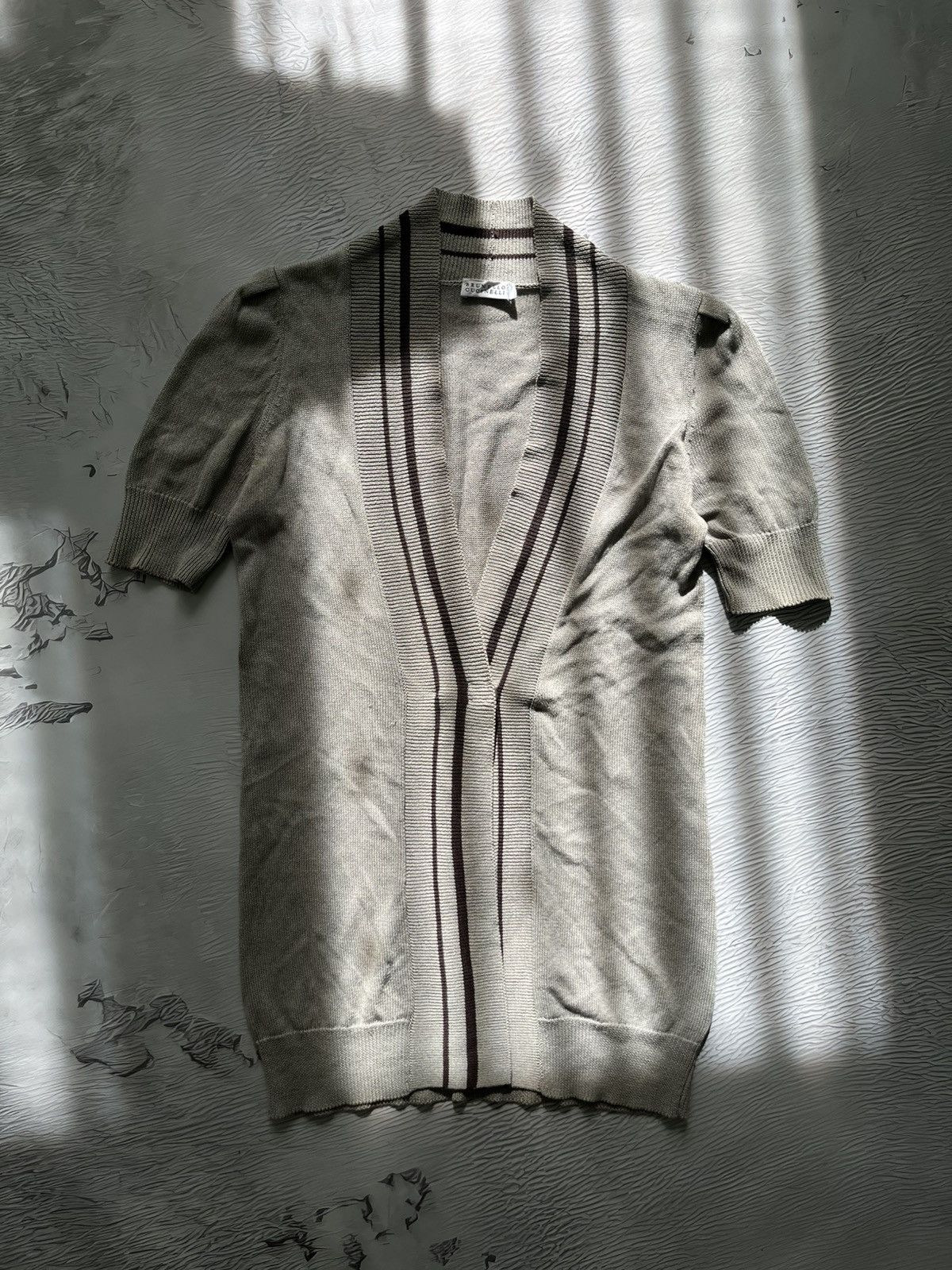 Brunello Cucinelli Brunello Cucinelli Beige Short Sleeve Button Long Cardigan Size M / US 6-8 / IT 42-44 - 2 Thumbnail