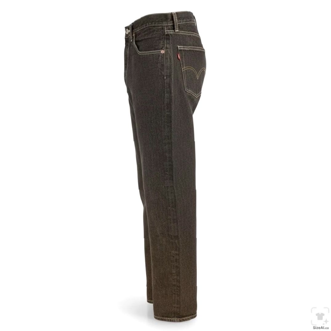 Levi's Levi's 501 Jeans Mens 33x32 Black Dark Wash Straight Denim Button Fly Regular Fit Jeans WorldBrand Snapped Belt Loops Leather Patch USA 5-Pocket Size US 33 - 3 Thumbnail
