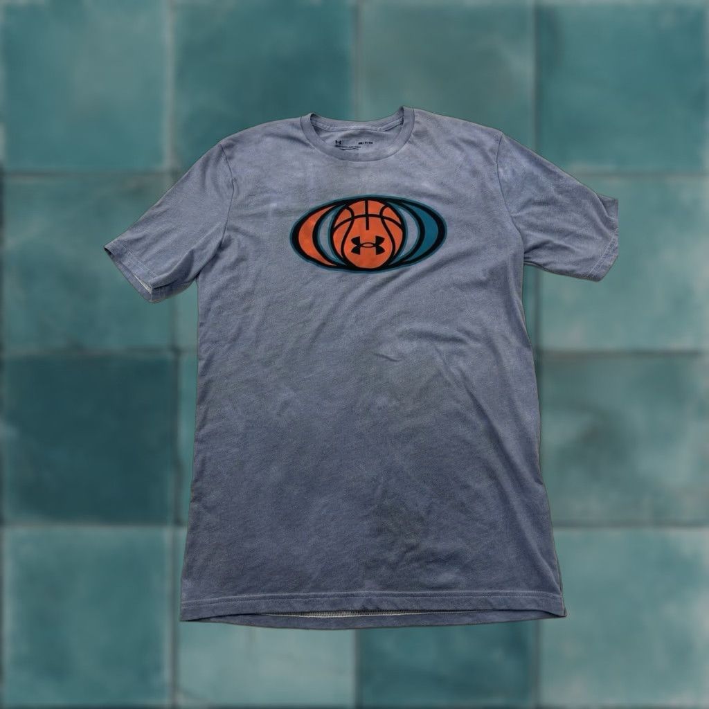 Under Armour Under Armour Shirt Mens Small Blue Tie-Dye Loose Fit Short Sleeve Basketball Shirt Size US S / EU 44-46 / 1 - 1 Thumbnail