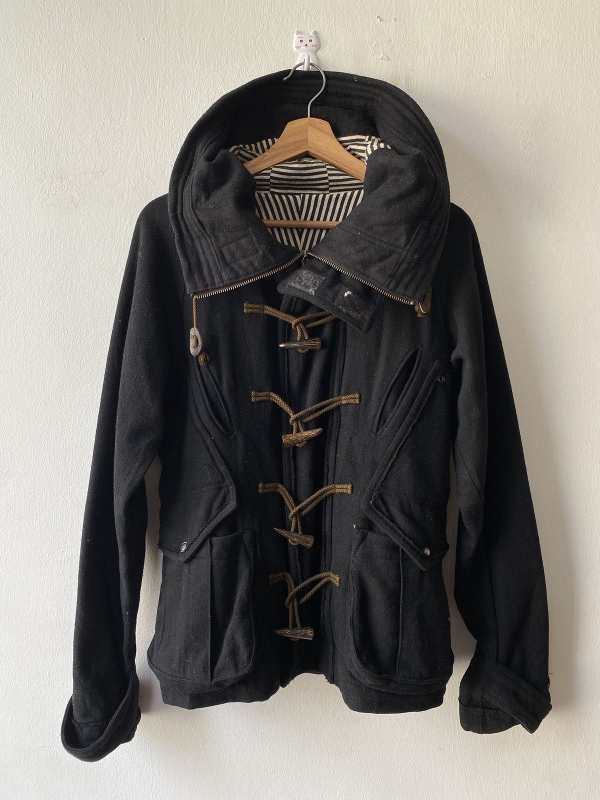 Japanese Brand Japan Brand PPFM Multipocket Duffel Hoodie Wool Jacket Size US M / EU 48-50 / 2 - 4 Thumbnail