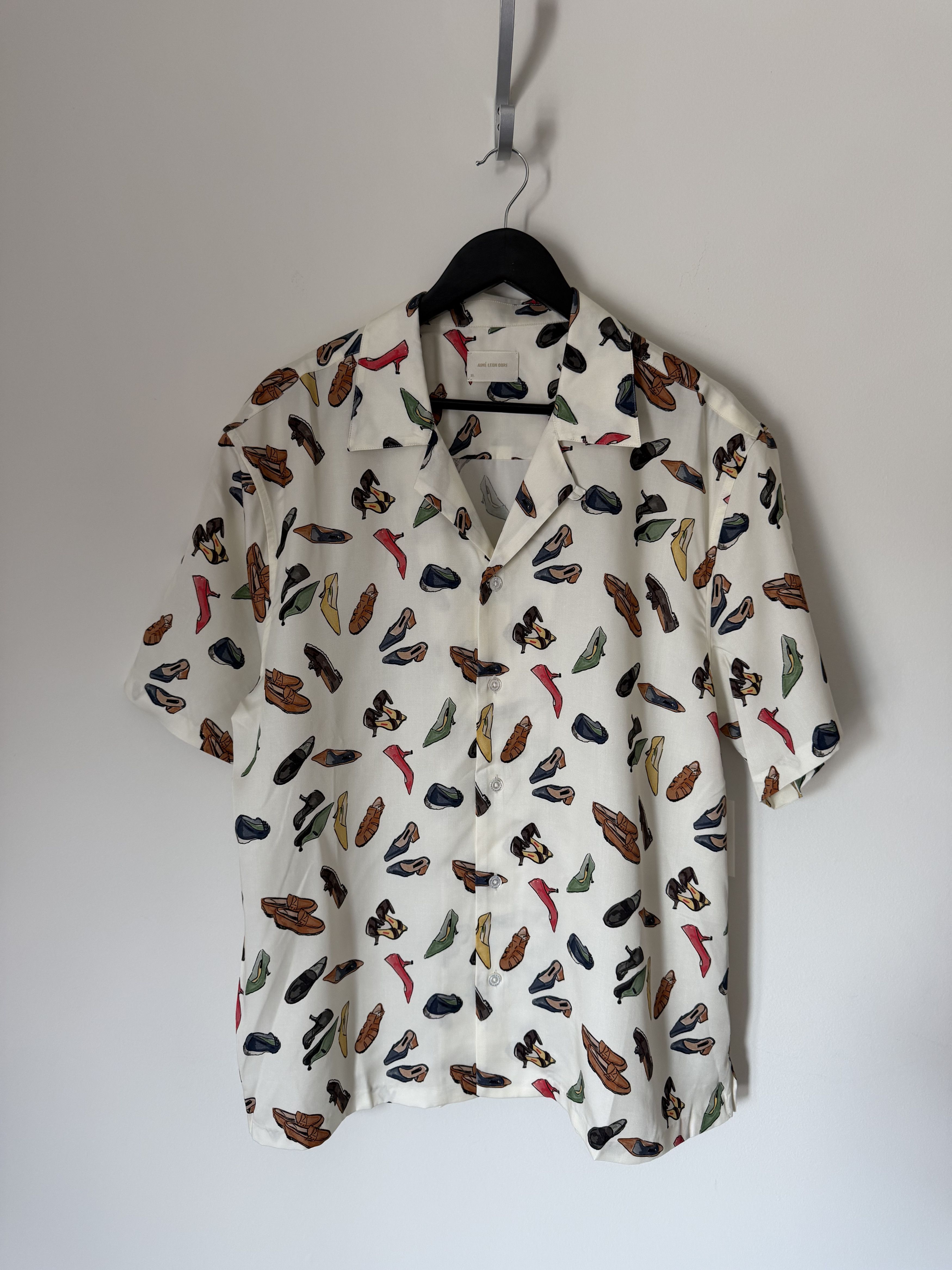 Aime Leon Dore Aime Leon Dore Shoes Printed Leisure Shirt in White Size US XL / EU 56 / 4 - 1 Thumbnail