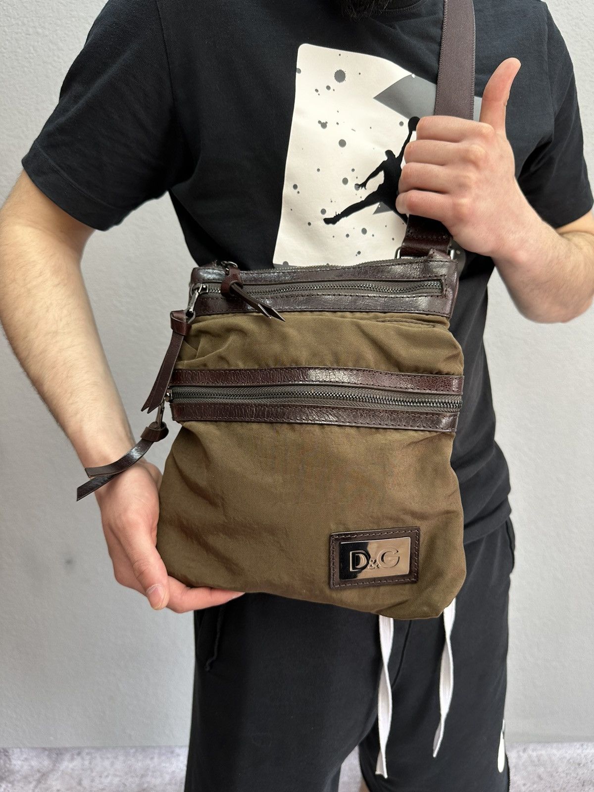 DOLCE & GABBANA メッセンジャーバッグ ブラウン Dolce & Gabbana × Luxury × Vintage Vintage Dolce & Gabbana Nylon