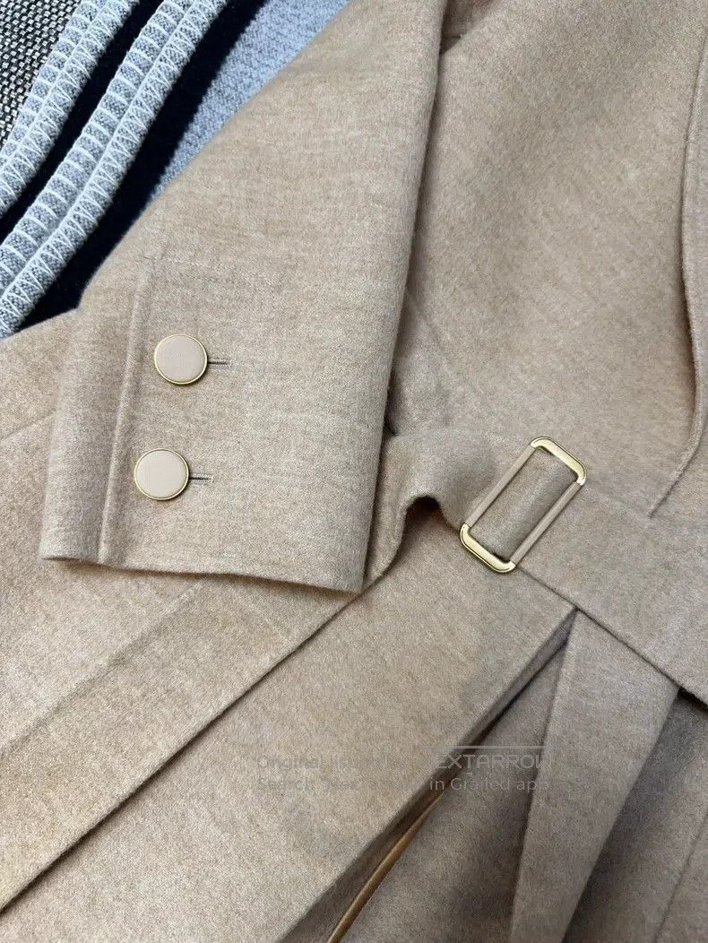 Loro Piana Loro Piana Honey Yellow Camel Long Cashmere Coat with Belt Size XS / US 0-2 / IT 36-38 - 5 Thumbnail