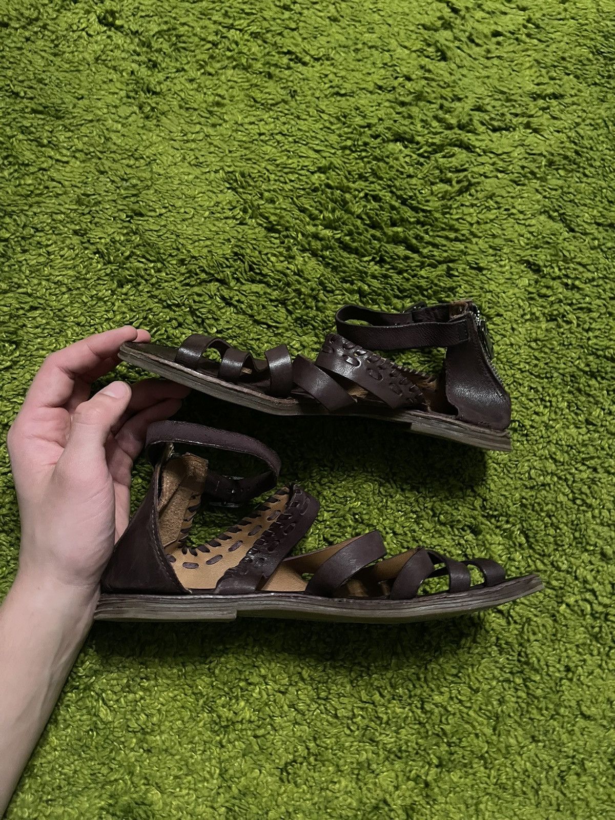 A.S.98 × Designer Airsteps A.S.98 avant garde real leather sandals shoes Size US 9 / IT 39 - 4 Thumbnail
