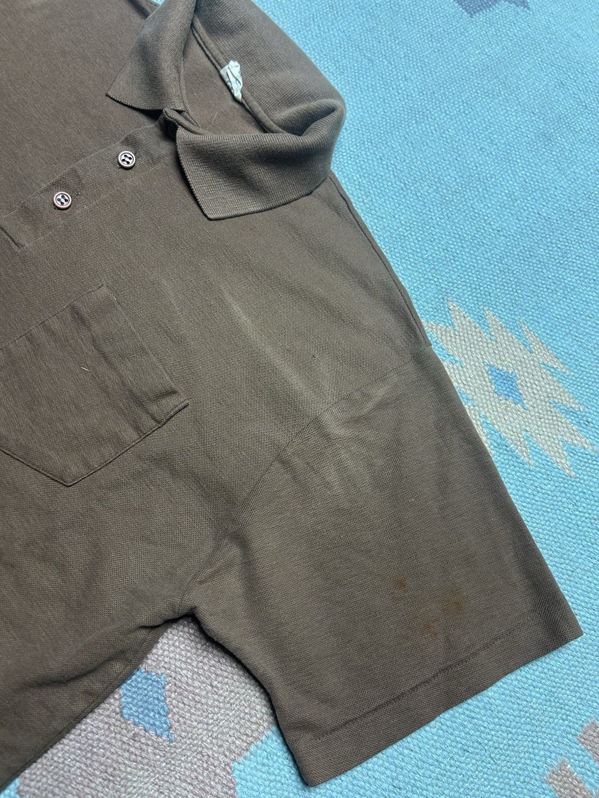 Vintage Vintage 70s polo shirt Donegal blank soft poly cotton L/XL Size US L / EU 52-54 / 3 - 5 Thumbnail