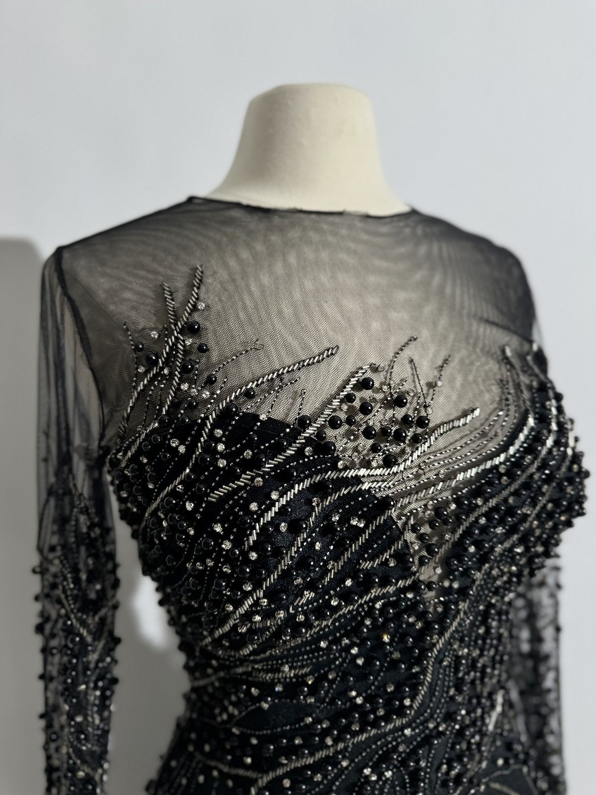 Other Brand New US 10 GEMY MAALOUF Beaded Embroidered Gown Size L / US 10 / IT 46 - 5 Thumbnail