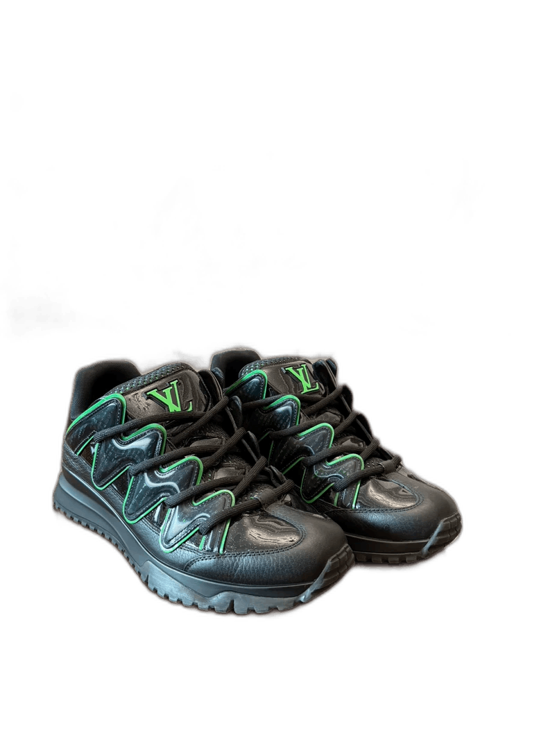Louis Vuitton Black Green Design Sneakers