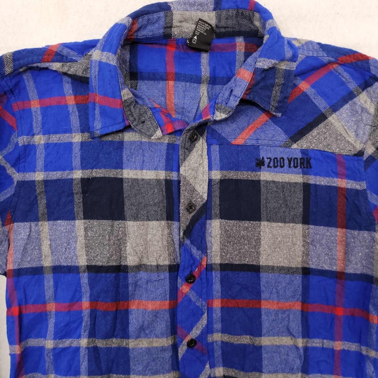 Zoo York Zoo York Madras Flannel Shirt Mens Size Large L Blue Black Size US L / EU 52-54 / 3 - 1 Thumbnail