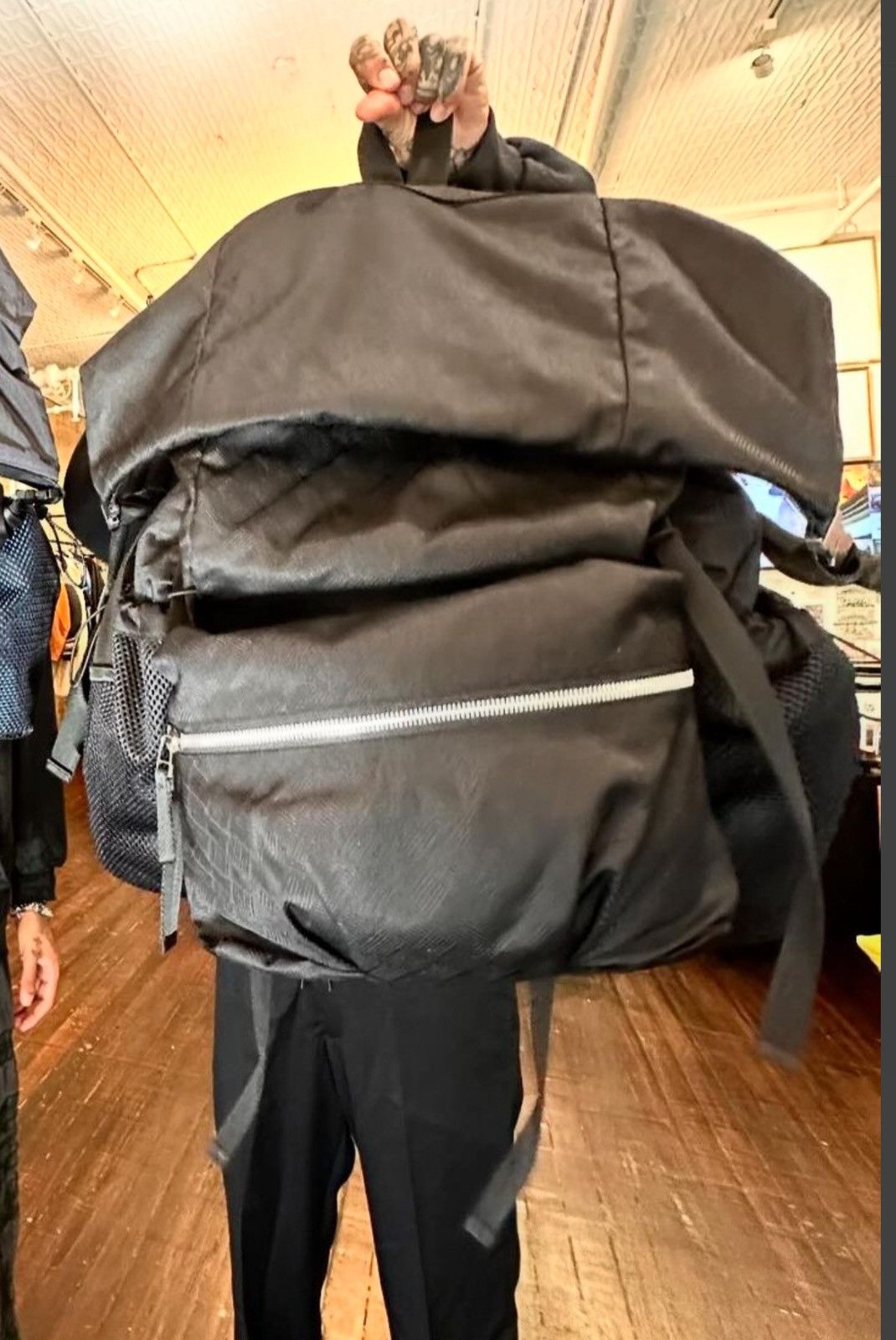 Bottega Veneta Bottega XXL Oversized Cargo Black Backpack Bookbag Travel Size ONE SIZE - 3 Thumbnail