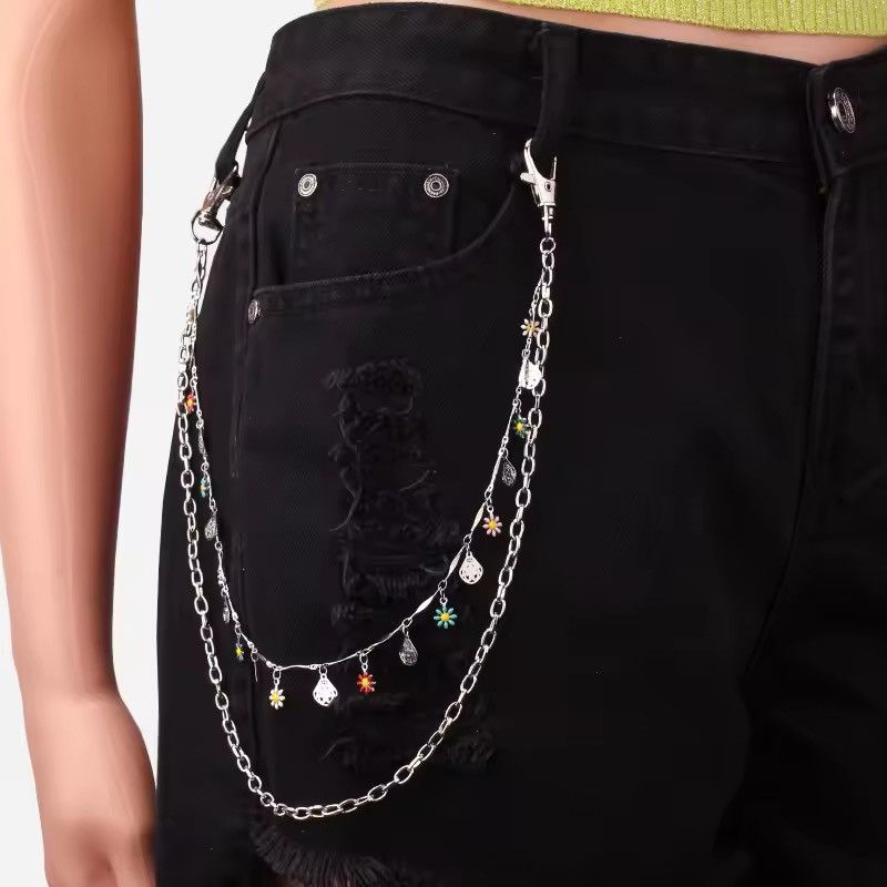 Jewelry Acrylic Flower Pants Waist Chain Size ONE SIZE - 4 Thumbnail