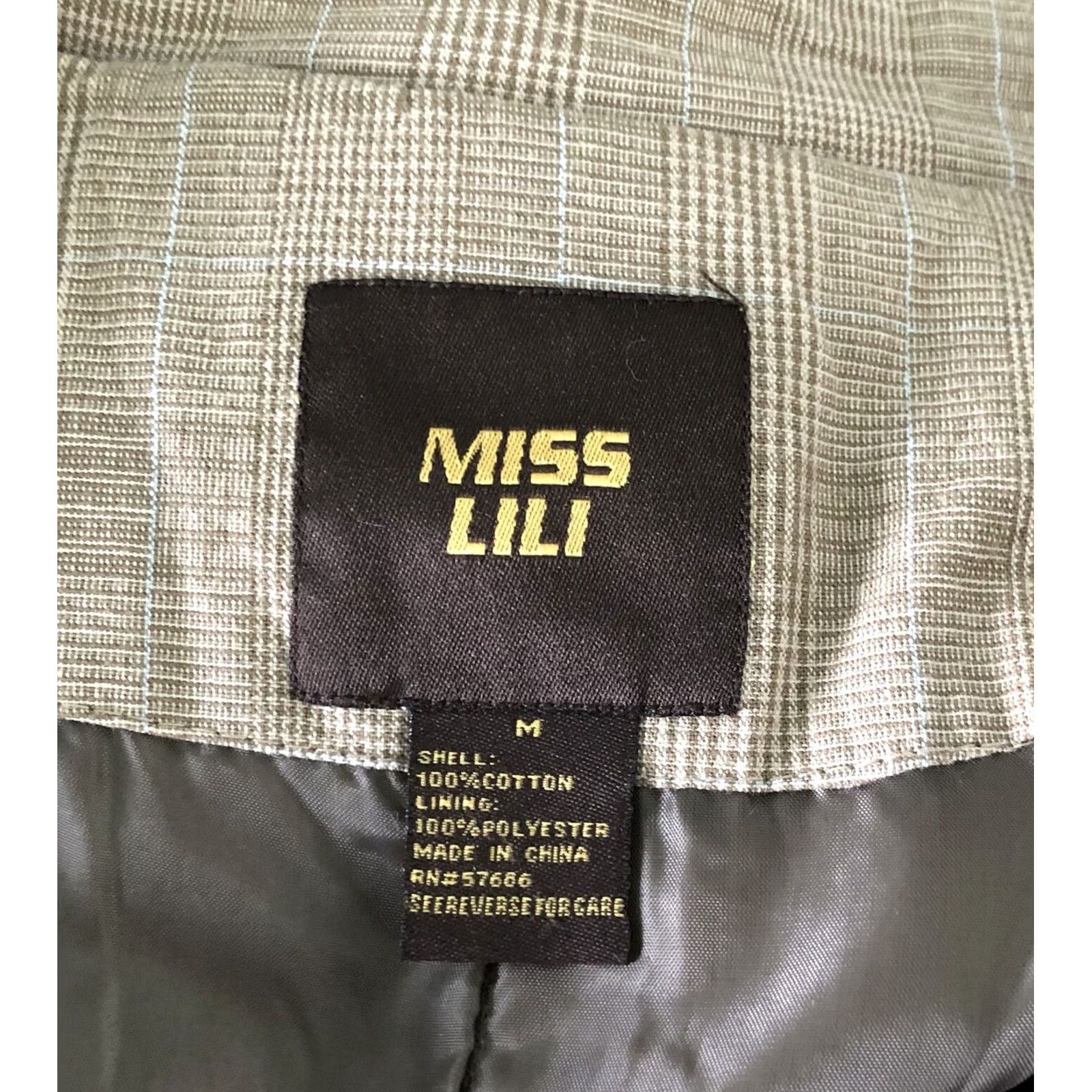 Vintage Miss Lili Blazer Jacket Plaid Belted Pockets Short Trench 90s Y2K Brown Tan Women's M Size 32" / US 10 / IT 46 - 4 Thumbnail