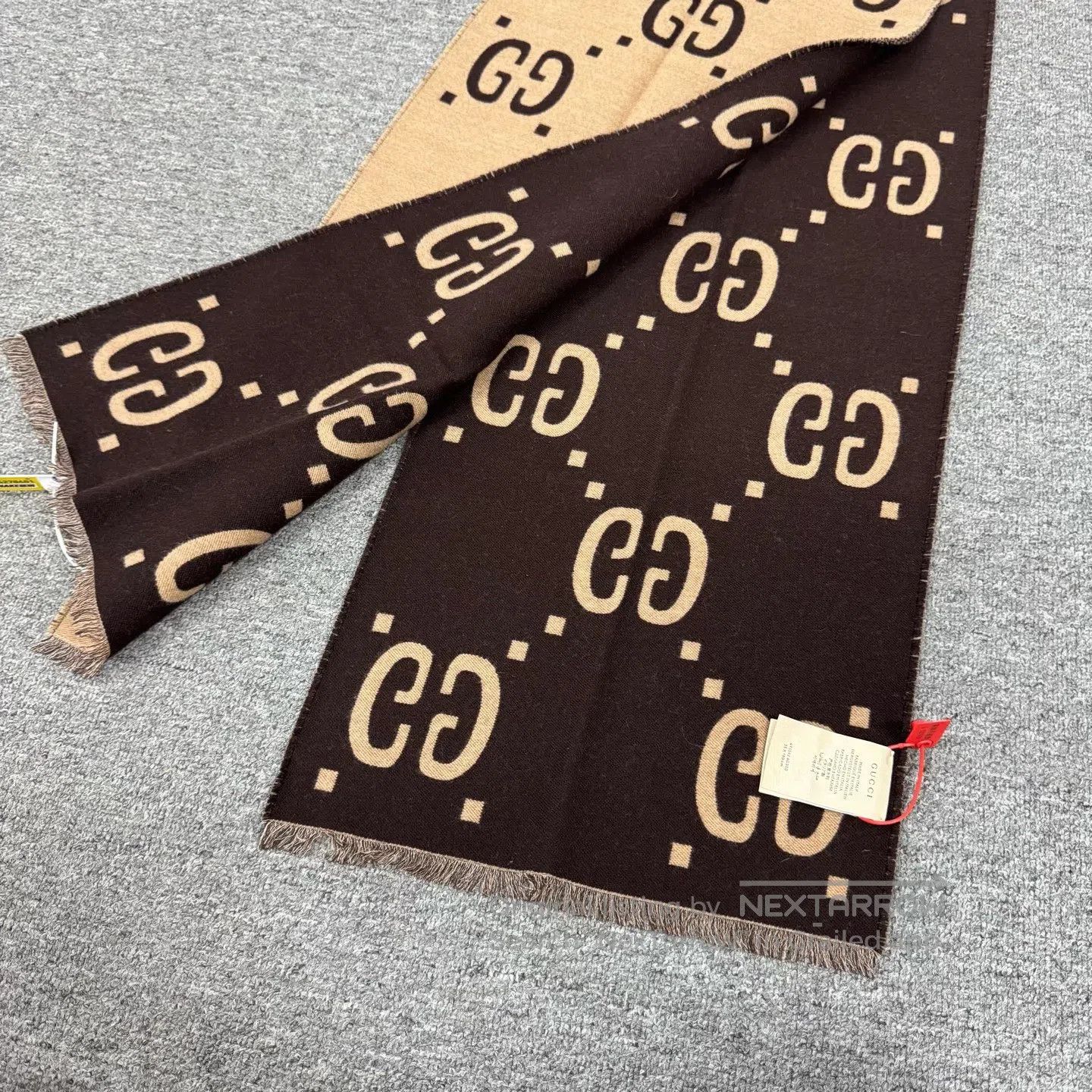 Gucci Guicci Double G full print; camel-colored double-sided jac Size ONE SIZE - 3 Thumbnail