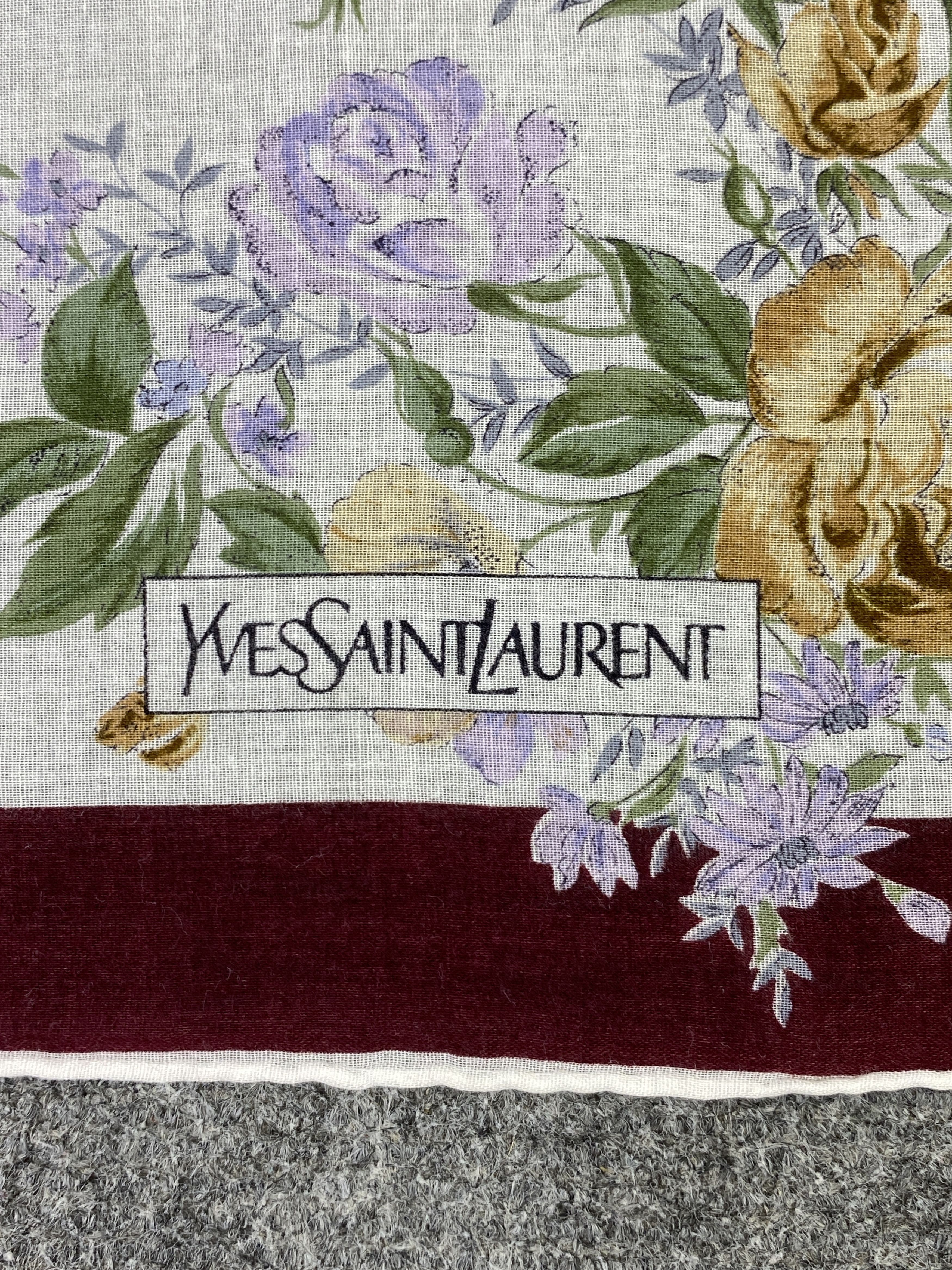 Yves Saint Laurent Yves Saint Laurent Handkerchief / Neckerchief KT0158 Size ONE SIZE - 7 Thumbnail