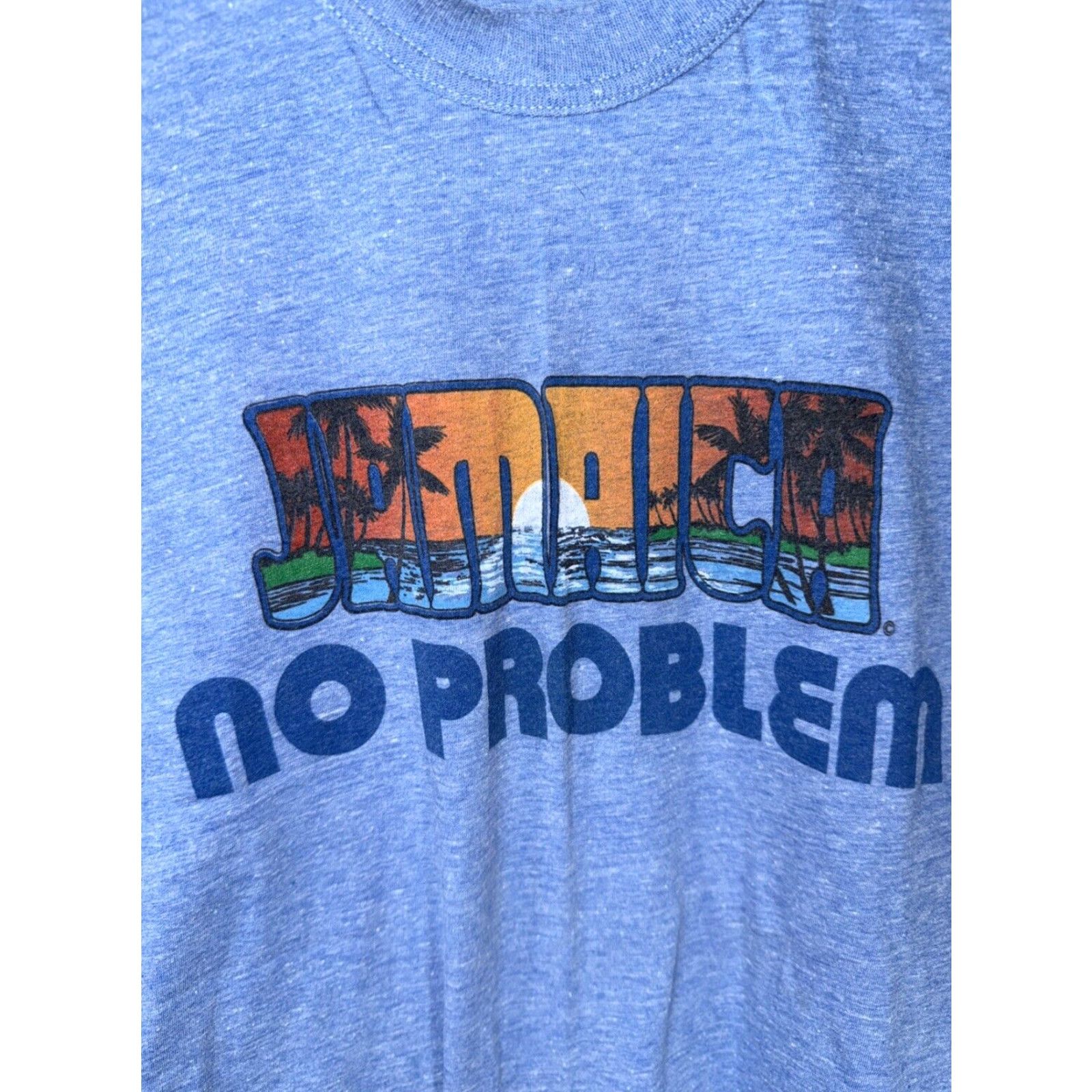 Vintage VTG Sun Island Jamaica No Problem BLUE Shirt M Mens Regular Crew Neck Short Sleeve Vintage Graphic Print 80s Beach Size US M / EU 48-50 / 2 - 4 Thumbnail