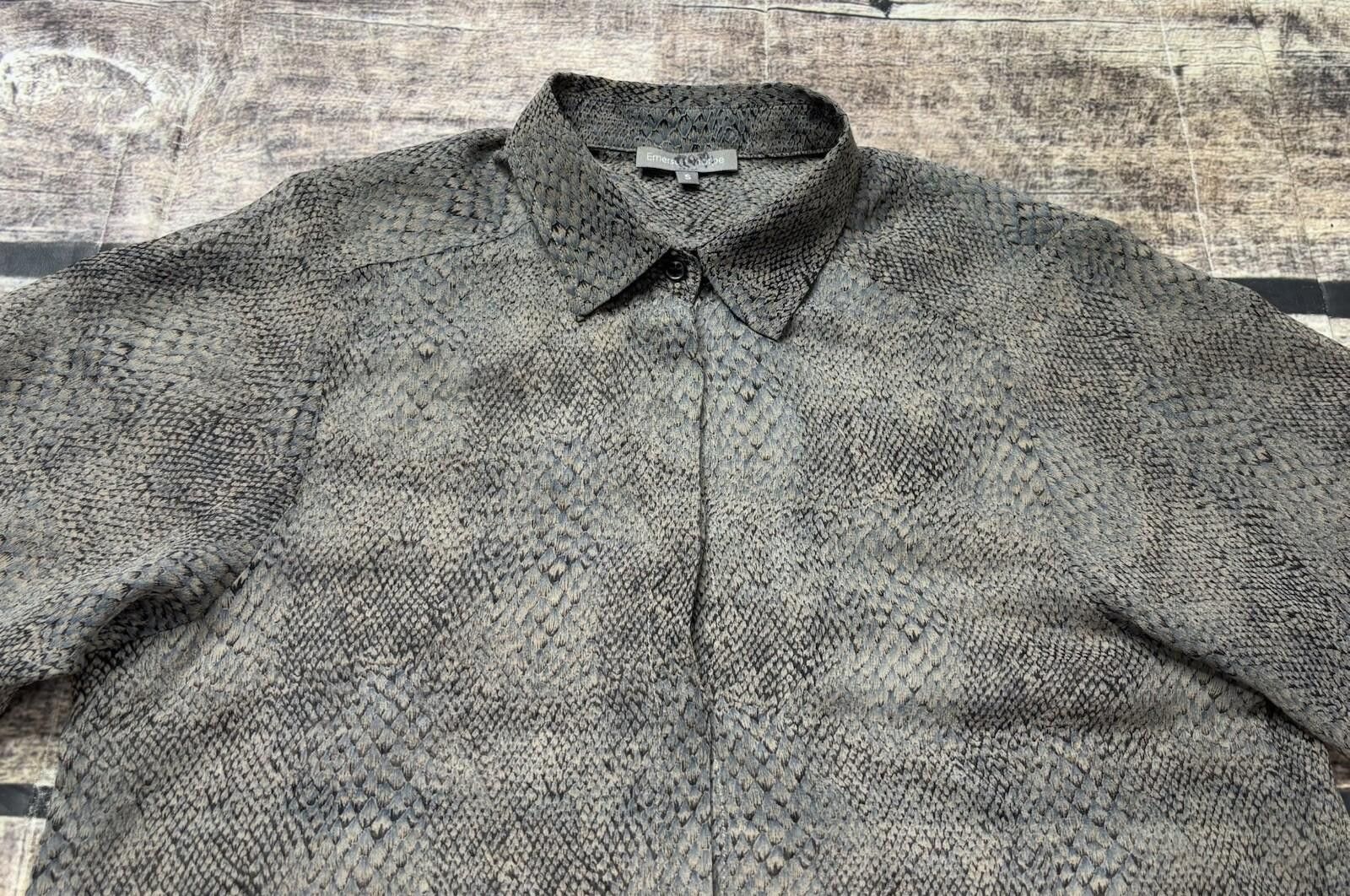 Other Emerson Thorpe Top Women's Small Silk Button Up Snakeskin Size S / US 4 / IT 40 - 5 Thumbnail