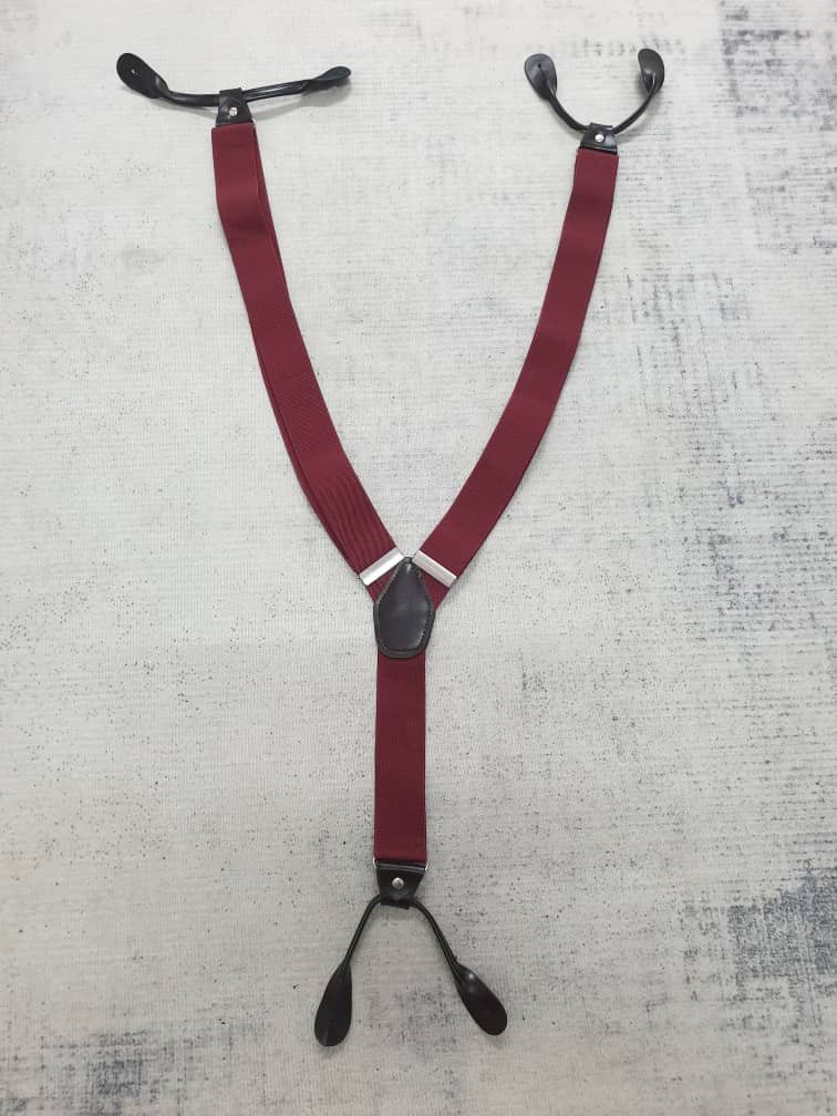 Japanese Brand Maroon harajuku streetwear Suspender Size ONE SIZE - 3 Thumbnail