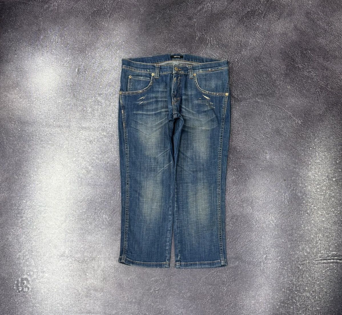 Versace Jeans Couture Versace Jeans Couture Women’s Faded Blue Denim Cropped Jeans Size 30" / US 8 / IT 44 - 1 Thumbnail