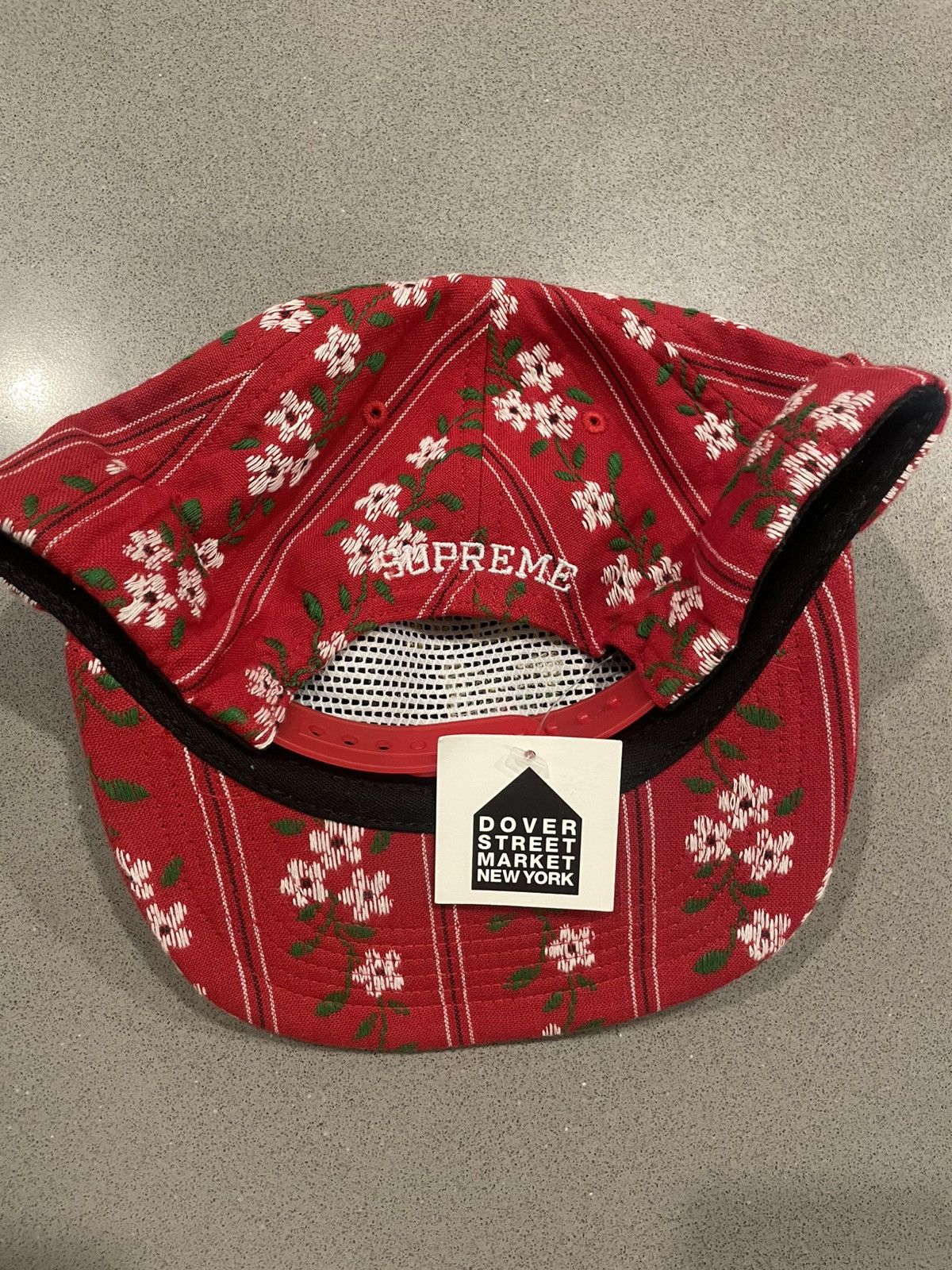 Supreme Supreme Flower Jacquard 5-Panel Tiger Red Adjustable Cap Size ONE SIZE - 3 Thumbnail