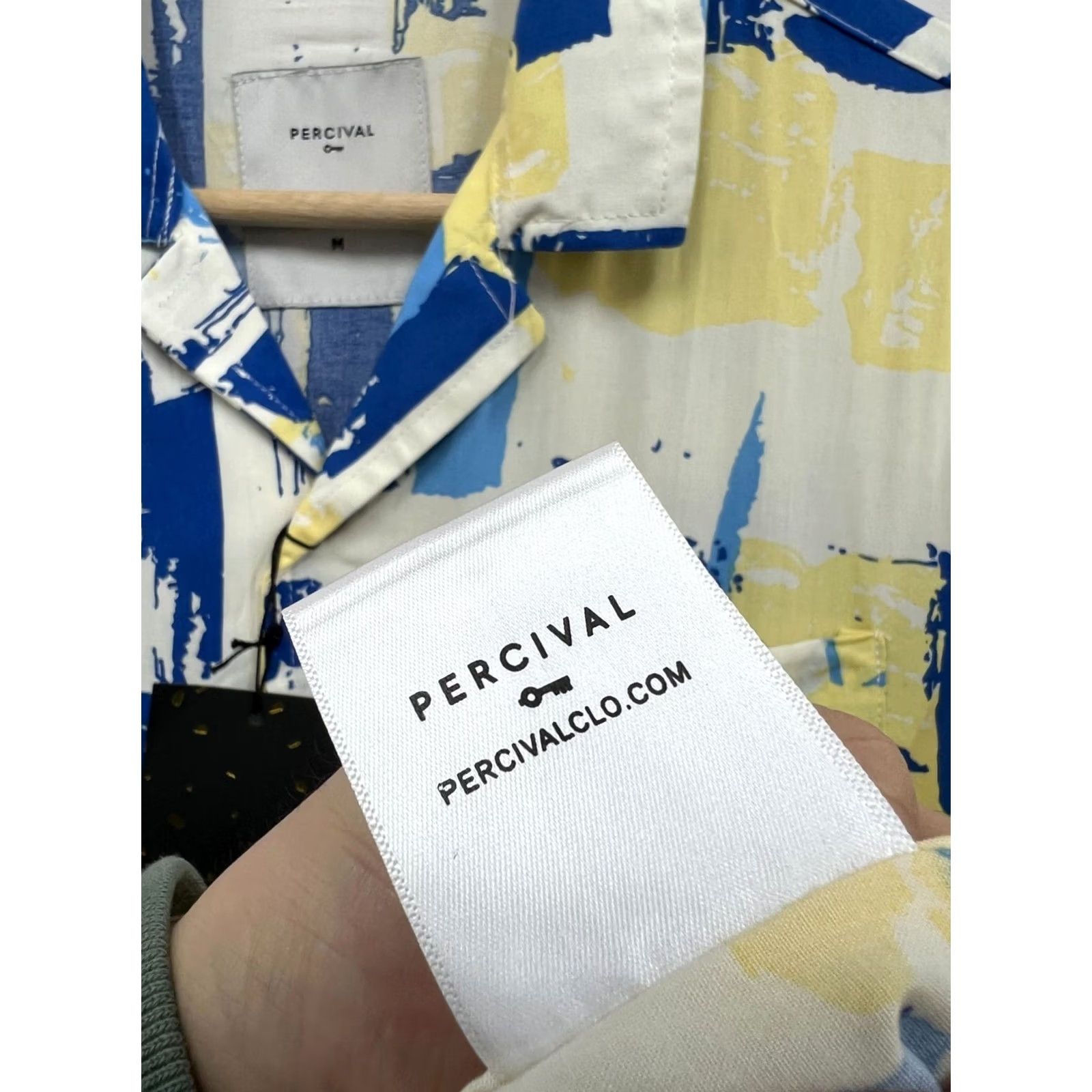 Percival Percival Shirt Short Sleeve Mens Multicolor Viscose Button-Up Size M Size US M / EU 48-50 / 2 - 7 Thumbnail