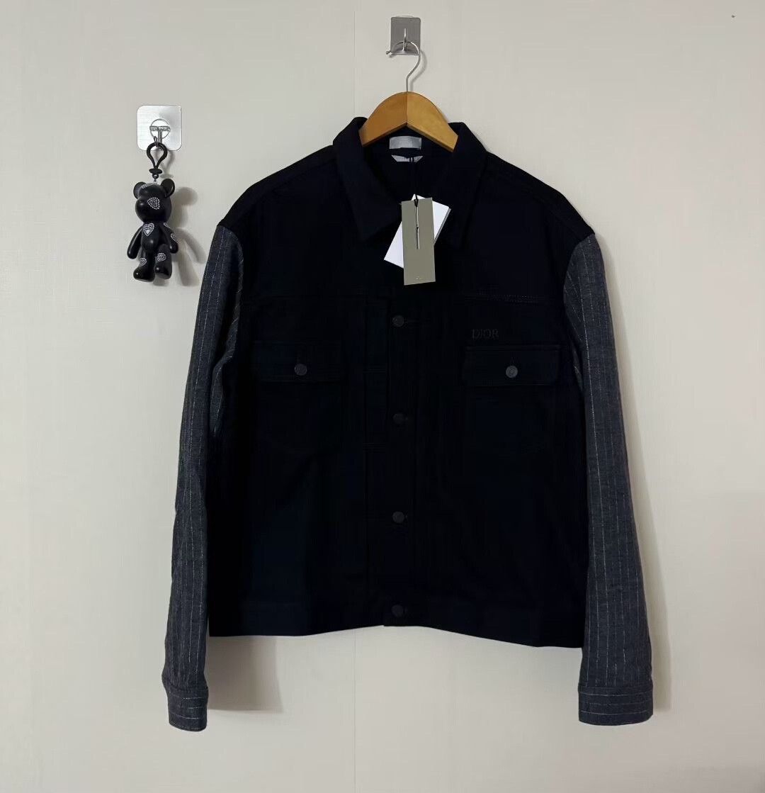 Dior Dior Wool Denim Jacket with Embroidery Size US XXL / EU 58 / 5 - 1 Thumbnail