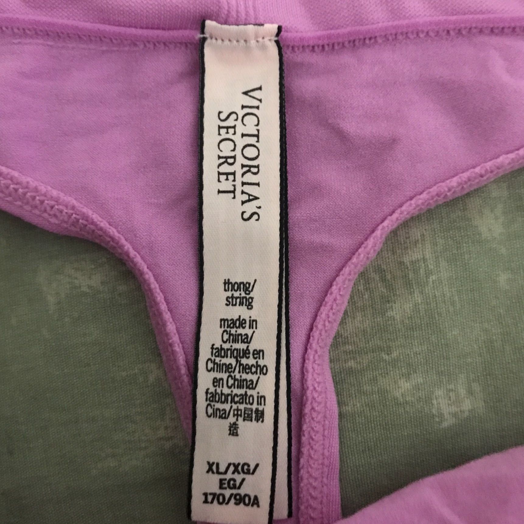 Victoria's Secret VINTAGE? Brand New Logo Band Thong Panty XL Pink Victoria’s Secret Women XS? Size 40" / US 18 - 2 Thumbnail