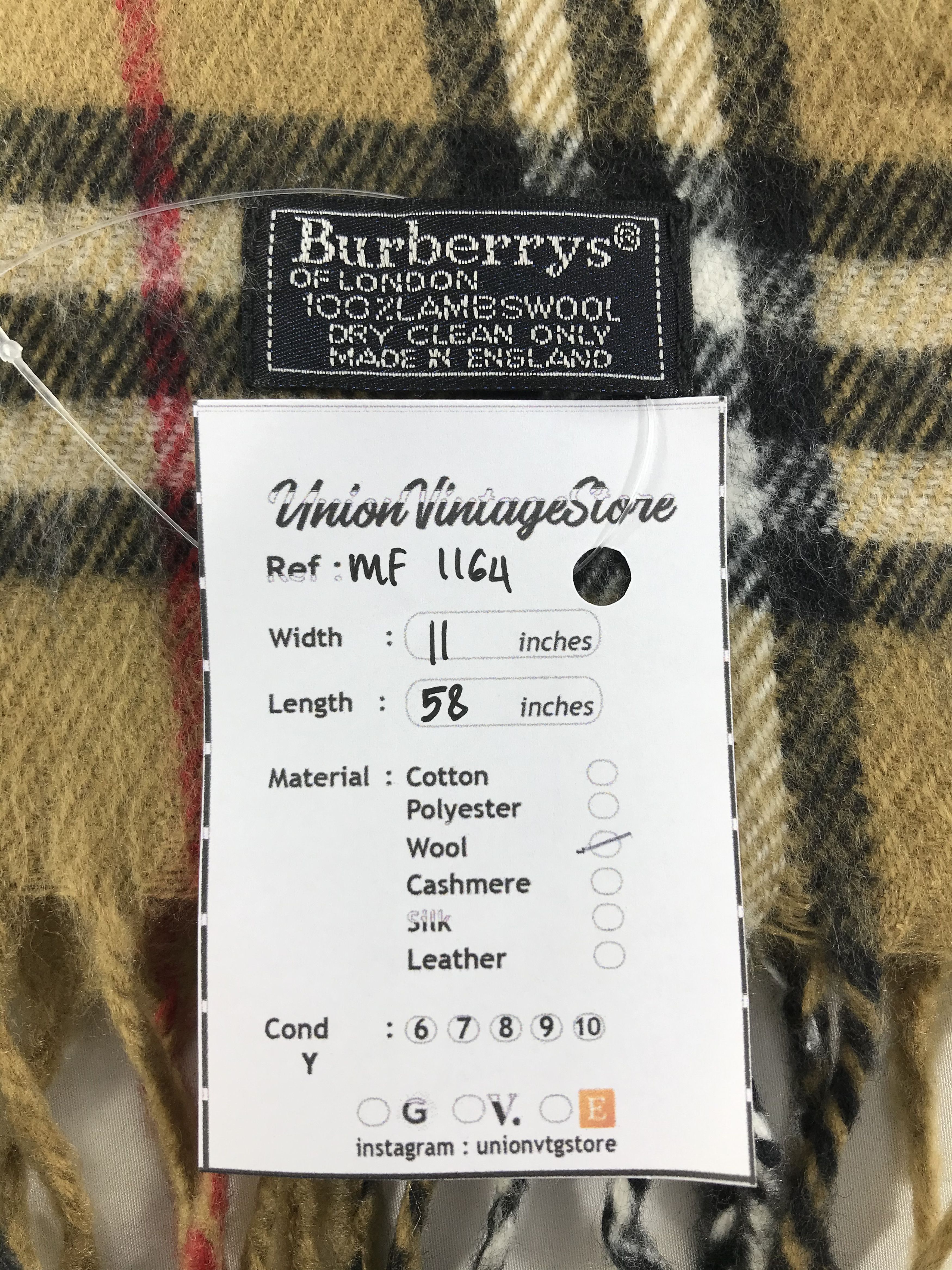 Burberry Vintage Burberry Scarf/Muffler/Neckwear MF1164 Size ONE SIZE - 4 Thumbnail