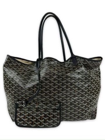 Goyard Goyard Noir Saint Louis GM Monogram Hand Painted Tote Bag Size ONE SIZE - 1 Thumbnail
