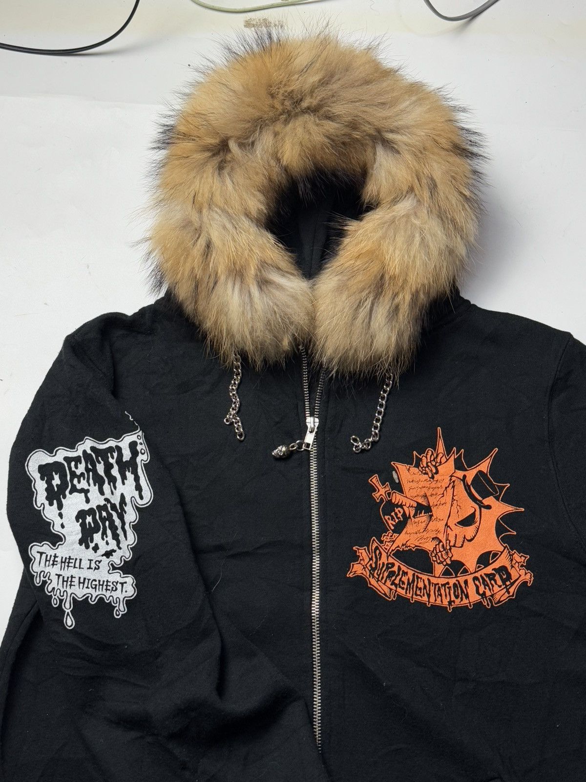 If Six Was Nine STUDDED PUNK FUR HOODIE SEXPOTREVENGE ROCK GOTHICH STYLE Size US M / EU 48-50 / 2 - 3 Thumbnail