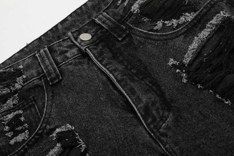 Vintage Men's Distressed Versatile Loose-Fit Ripped Jeans Size US 32 / EU 48 - 4 Thumbnail