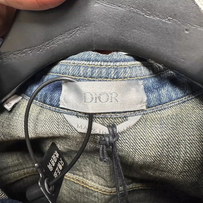 Dior Dior FW22 Blue Denim Logo Label 1947 Series Lapel Single-b Size US XXS / EU 40 - 3 Thumbnail
