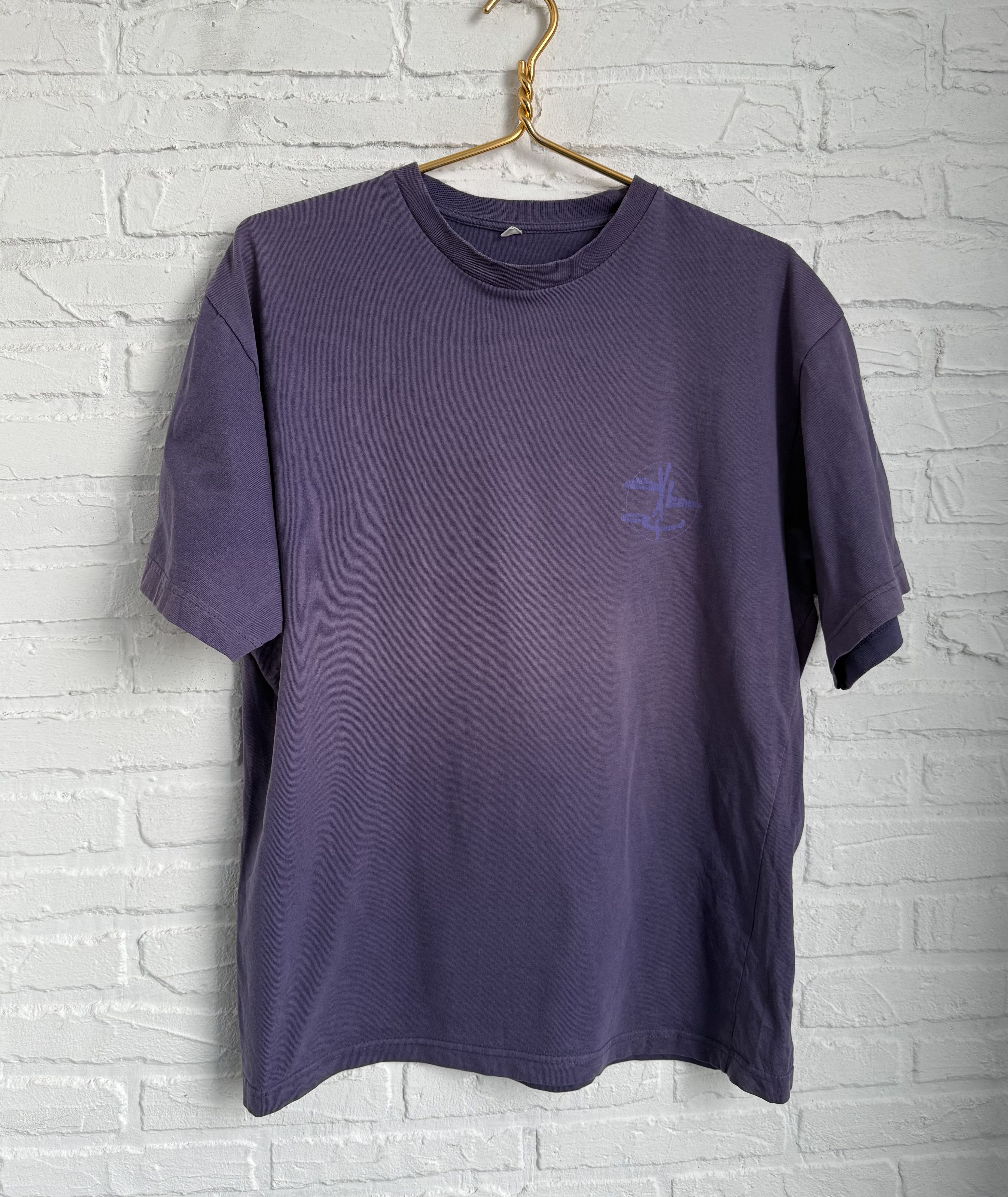 Oxbow Vintage 90s Oxbow industrial logo violet t-shirt Size US M / EU 48-50 / 2 - 2 Thumbnail
