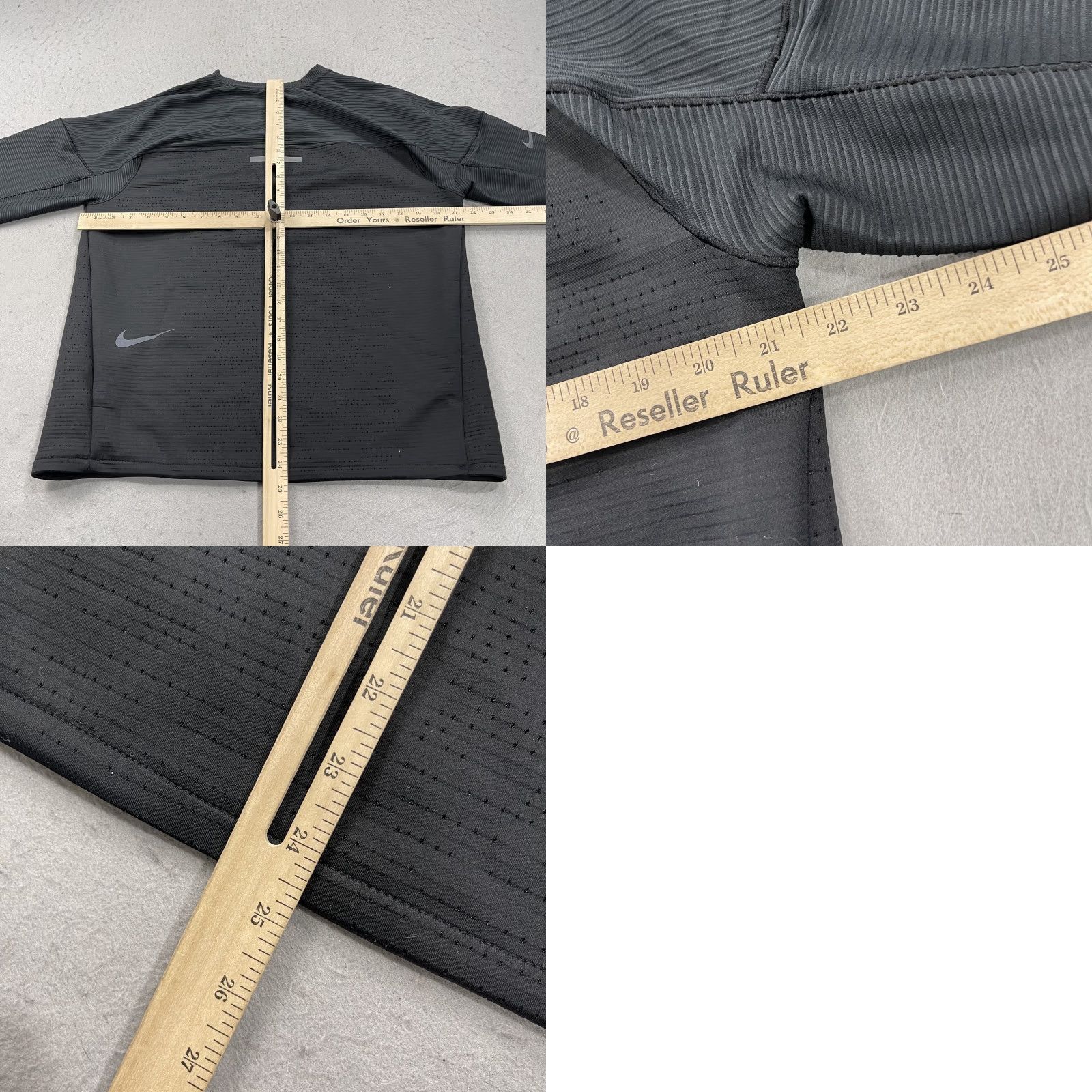 Nike Nike Tech Packet Jacket Mens Large Black Reflective 1/4 Zip Running Sports Nike Tech Fleece Mens Large Black Reflective 1/4 Zip Athletic Jacket Size US L / EU 52-54 / 3 - 8 Thumbnail