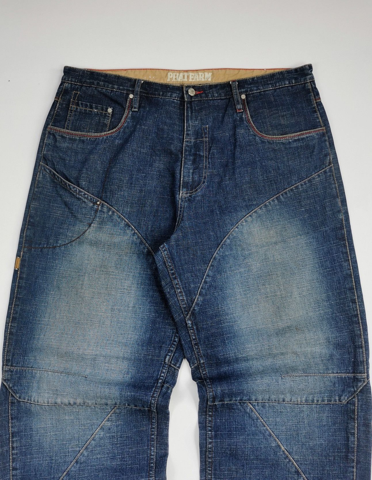 Phat Farm Baggy Vintage Phat Farm Double Knee Denim Jeans Size US 41 - 3 Thumbnail