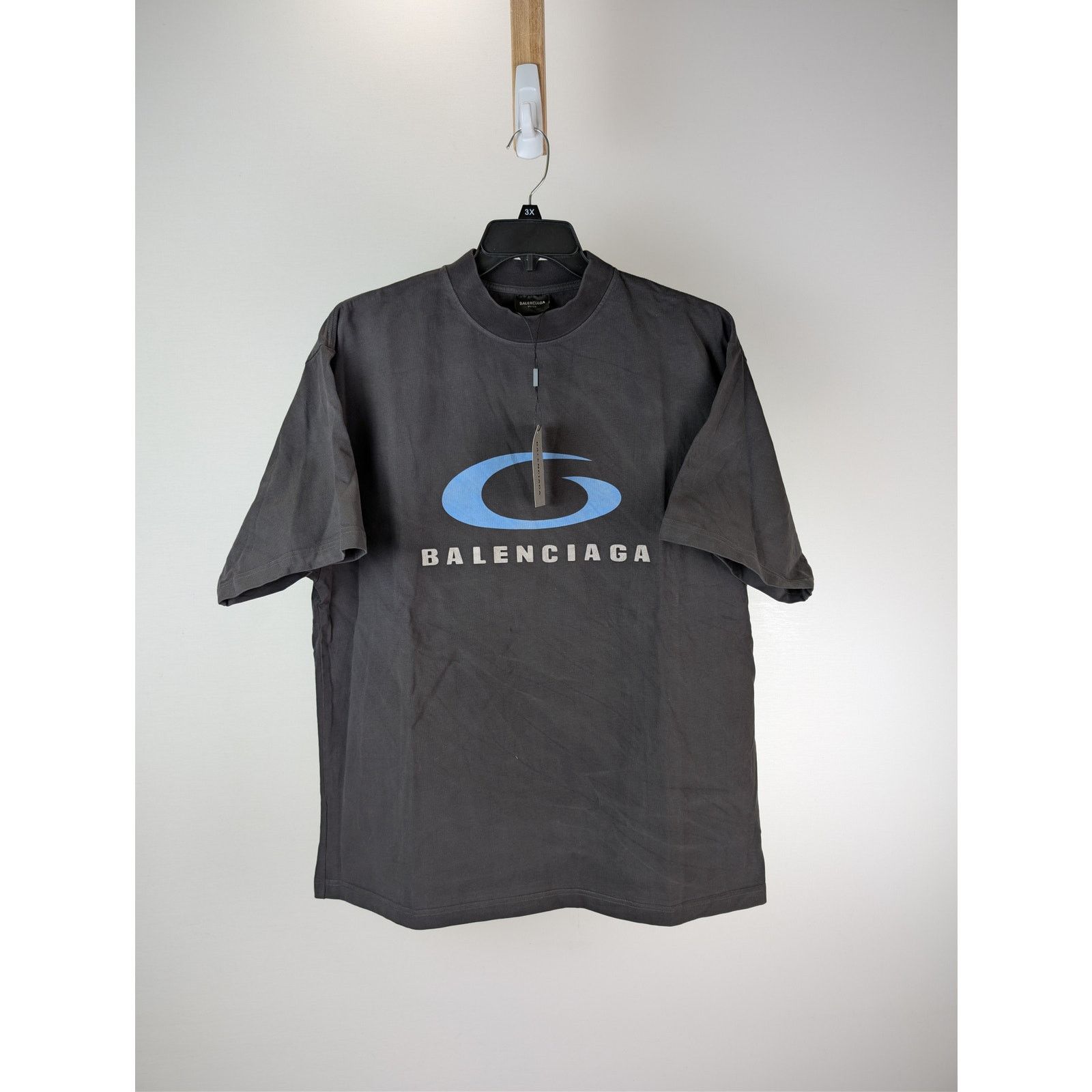 Balenciaga o1rshd1 Men's Loop Sports Icon T-Shirt in Black Size US XL / EU 56 / 4 - 7 Thumbnail