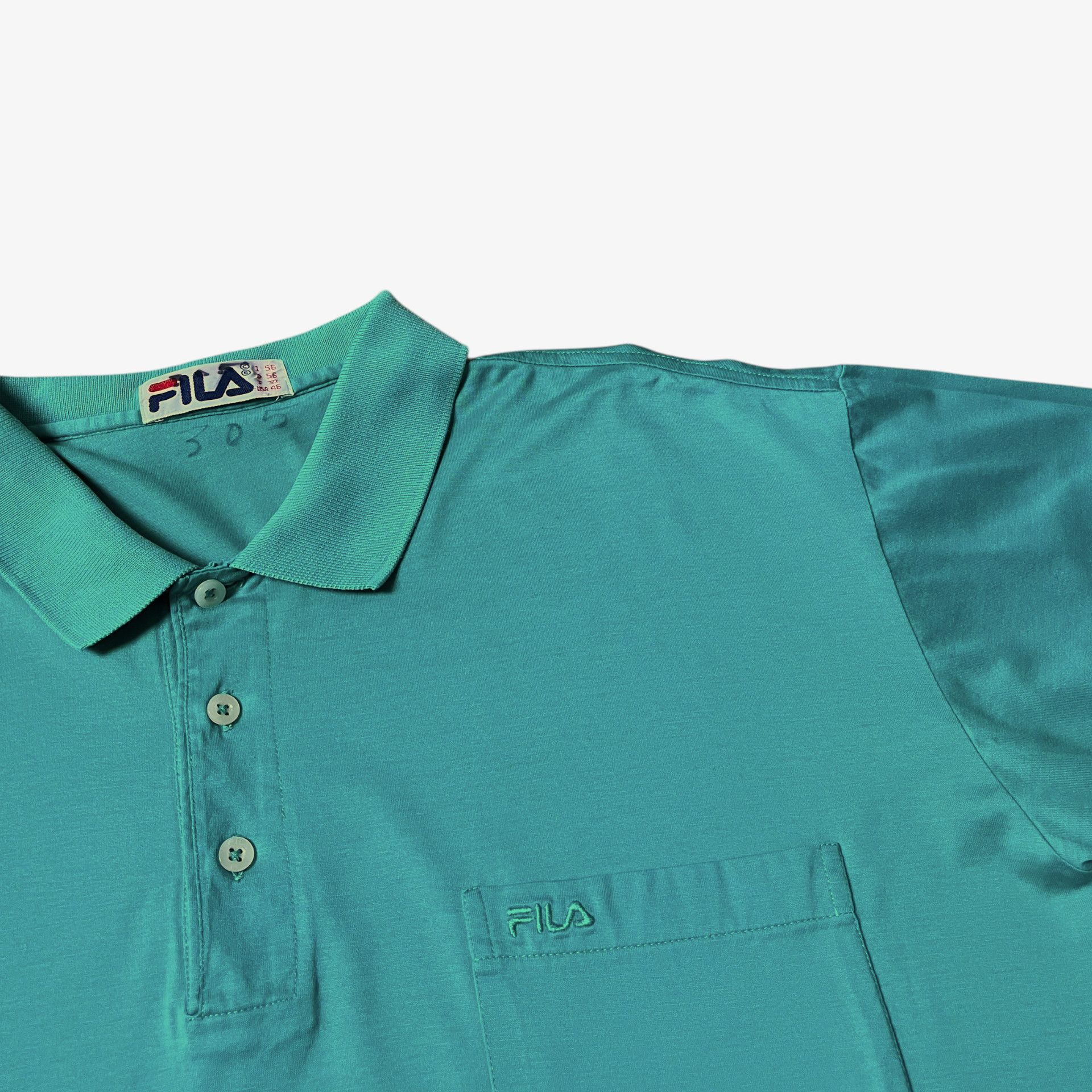 Fila Vintage 80s Men's Fila Green Polo Shirt Size US XL / EU 56 / 4 - 2 Thumbnail