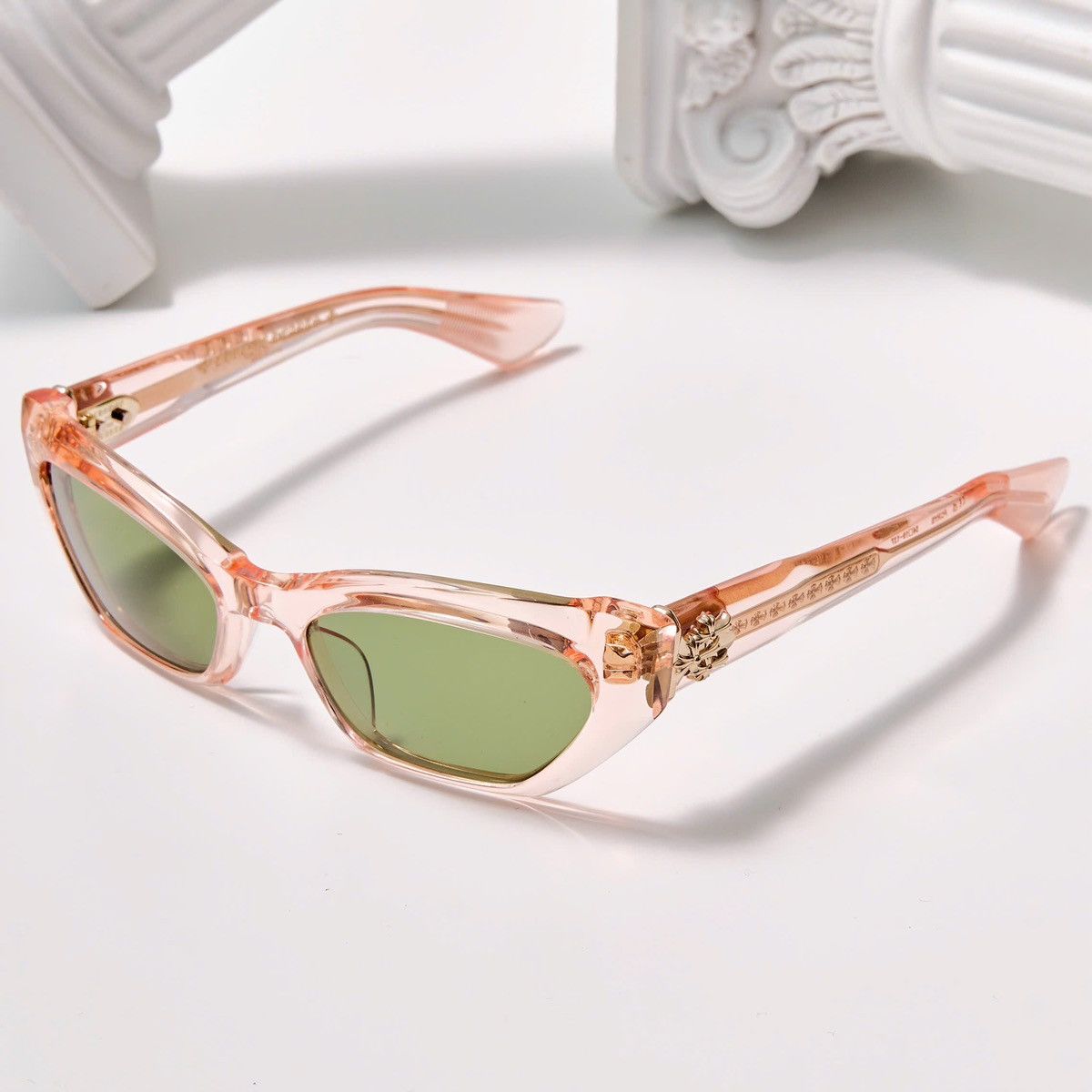 Chrome Hearts CHROME HEARTS HALLLA BALUUUU PINK CRYSTAL SUNGLASSES Size ONE SIZE - 2 Thumbnail