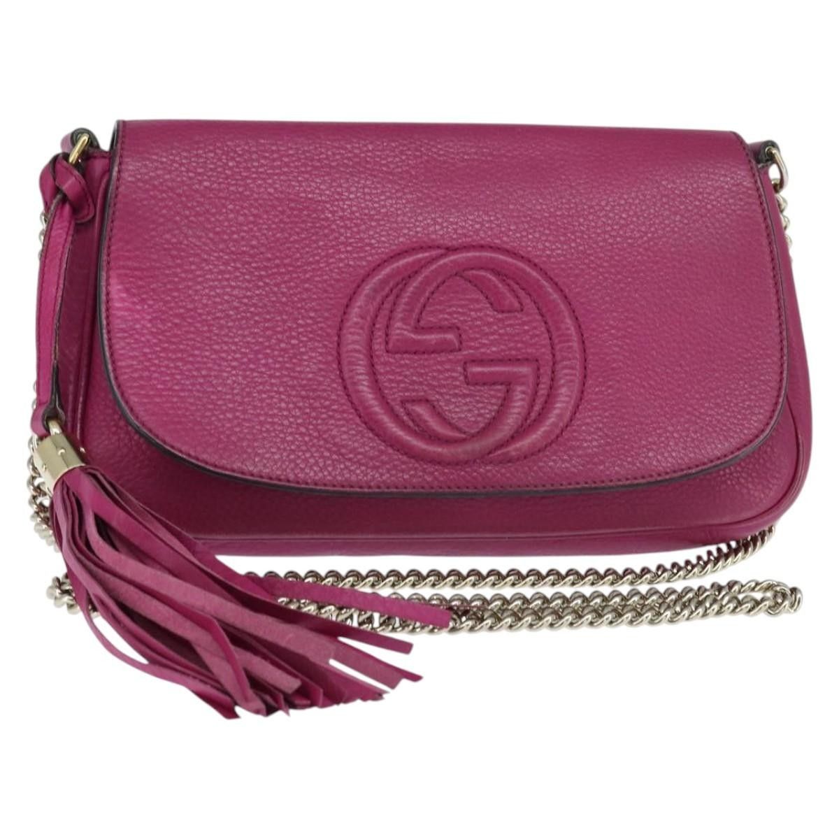 Gucci Gucci Soho Chain Crossbody Bag Leather Size ONE SIZE - 1 Thumbnail