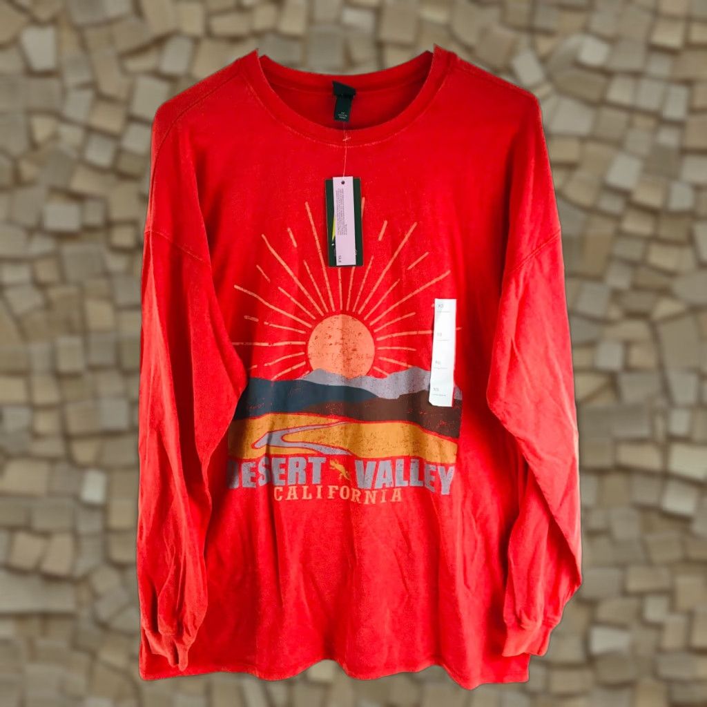 Vintage Wild Fable Shirt Women's XS Red Long Sleeve Desert Valley California NWT Size XS / US 0-2 / IT 36-38 - 1 Thumbnail