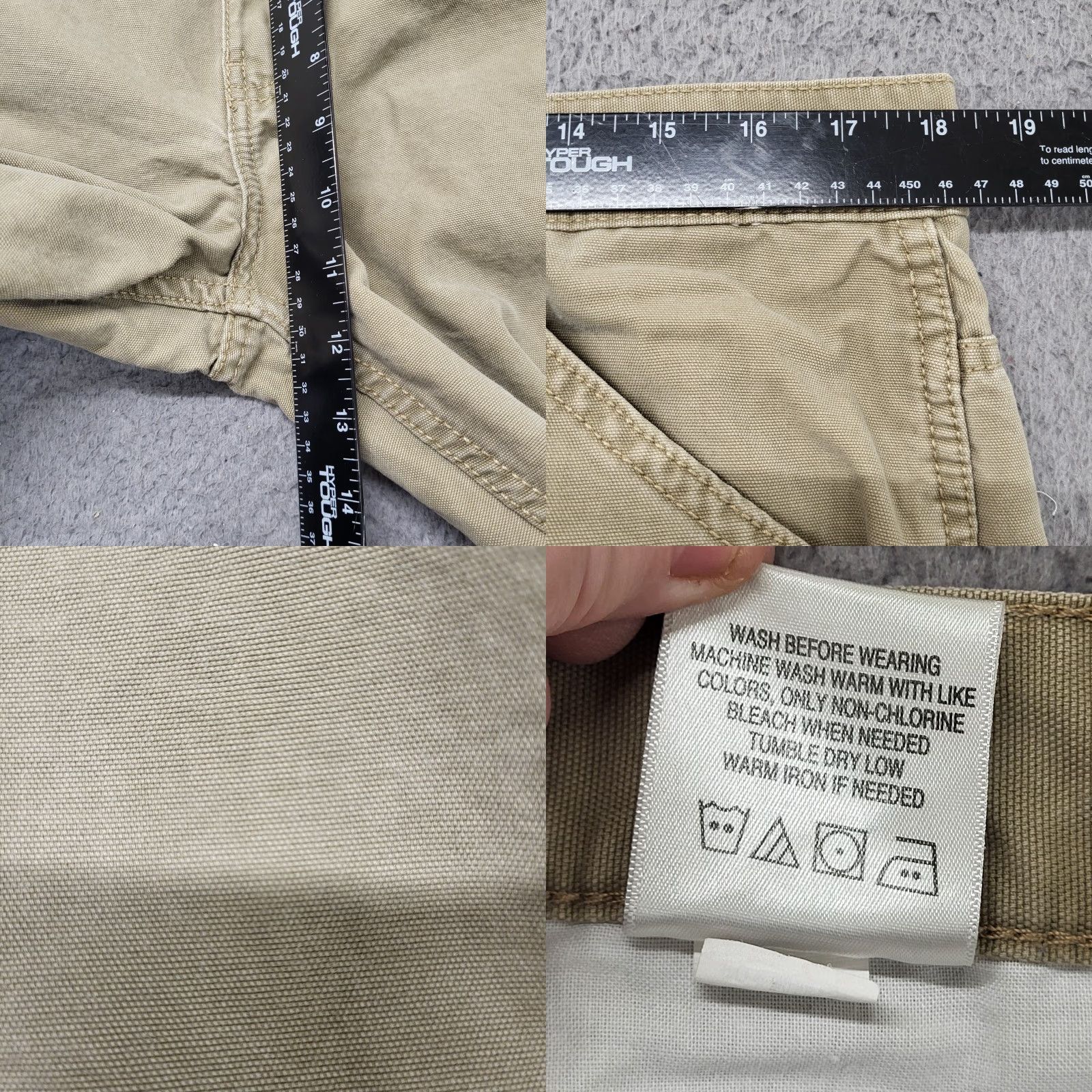 The Mountain Blue Mountain Pants Men’s 36x32 Khaki Carpenter Utility Work 100% Cotton Canvas Size US 36 / EU 52 - 9 Thumbnail