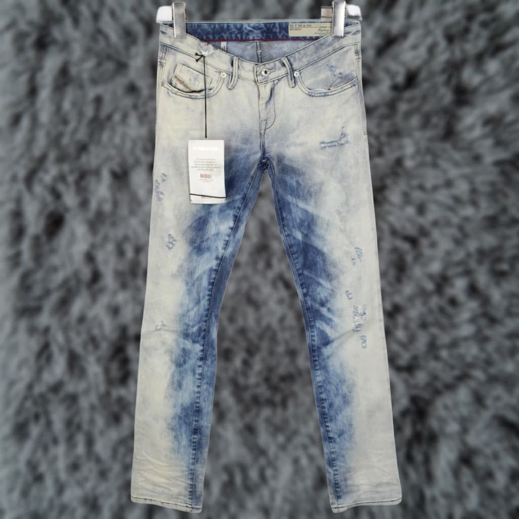 Diesel DIESEL MyBoy Regular Slim-Straight Low Waist 0827B Jeans Women's W24 Ripped Size 42" / US 20 - 1 Thumbnail