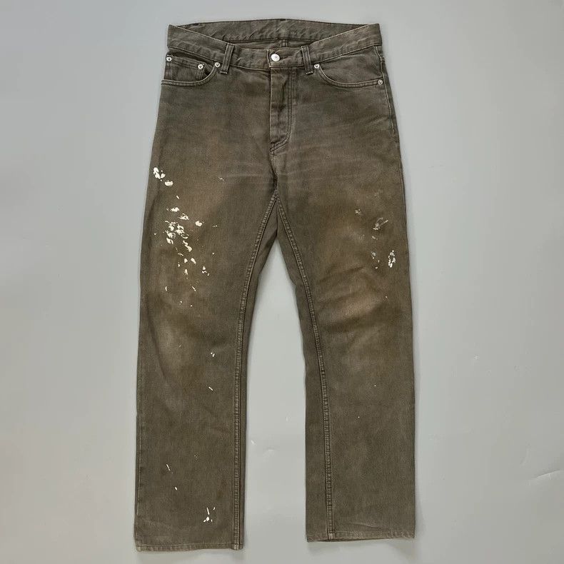Helmut Lang HELMUT LANG Sloppy water-washed brown ink jeans Size US 30 / EU 46 - 1 Thumbnail