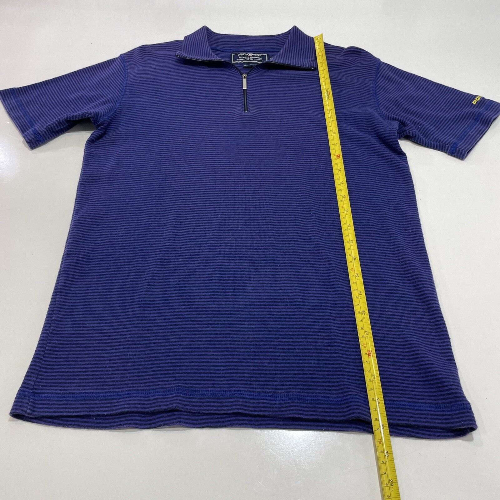 Polo Ralph Lauren VTG 90’s Ralph Lauren Polo Sport Men’s Purple Stripe Shirt M Size US M / EU 48-50 / 2 - 5 Thumbnail