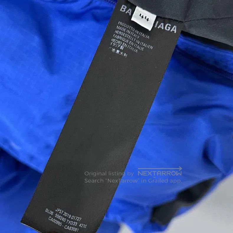 Balenciaga Balenciaga Klein Blue Small Logo Down Jacket Size US S / EU 44-46 / 1 - 8 Thumbnail