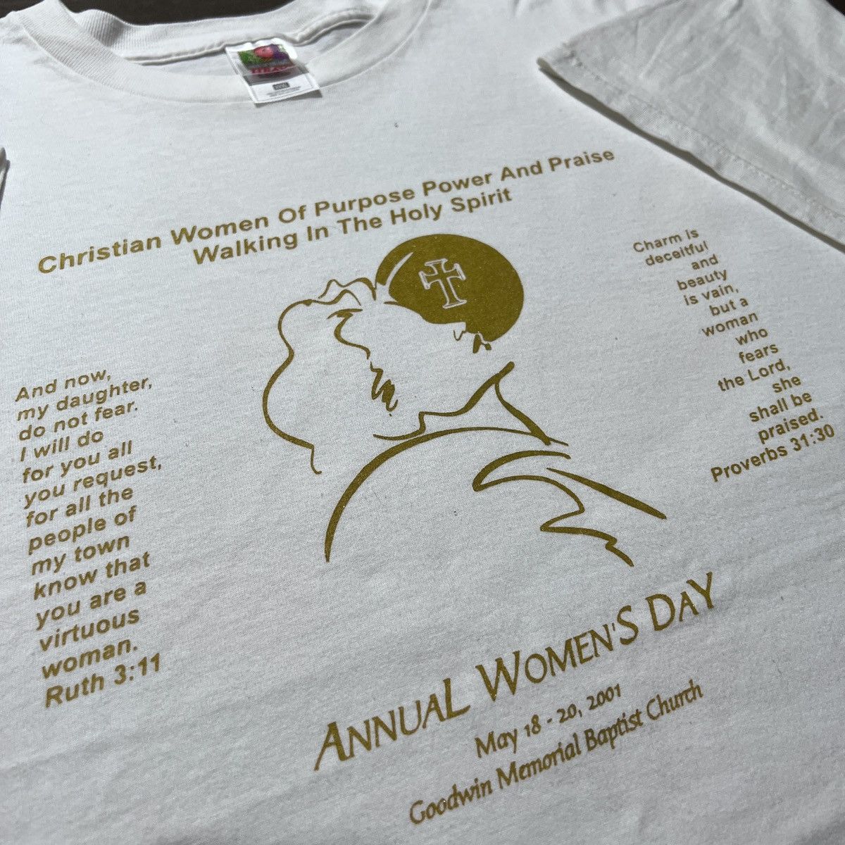 Vintage Vintage 90s God Jesus Bible Holy Tee 3XL graphic streetwear Size US XXL / EU 58 / 5 - 1 Thumbnail