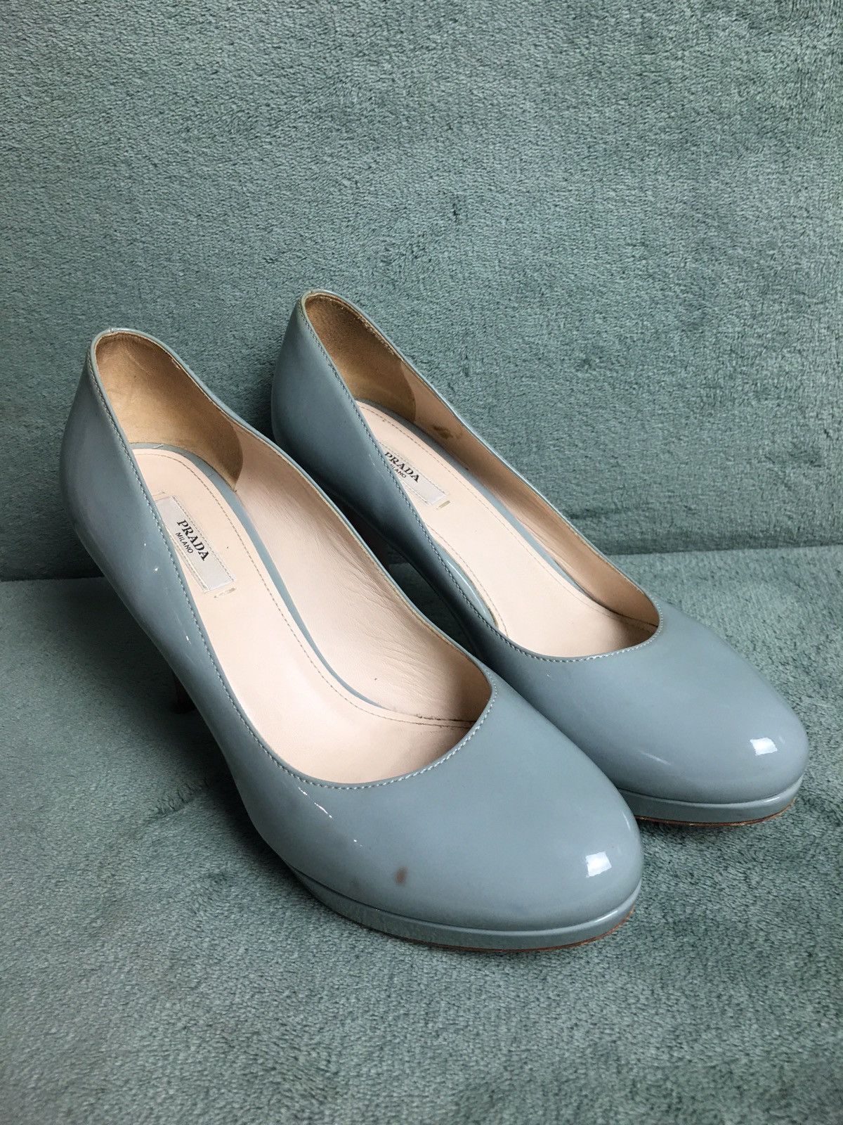Prada PRADA Grey Patent Leather Heels Pumps EU 38 Size US 8 / IT 38 - 4 Thumbnail